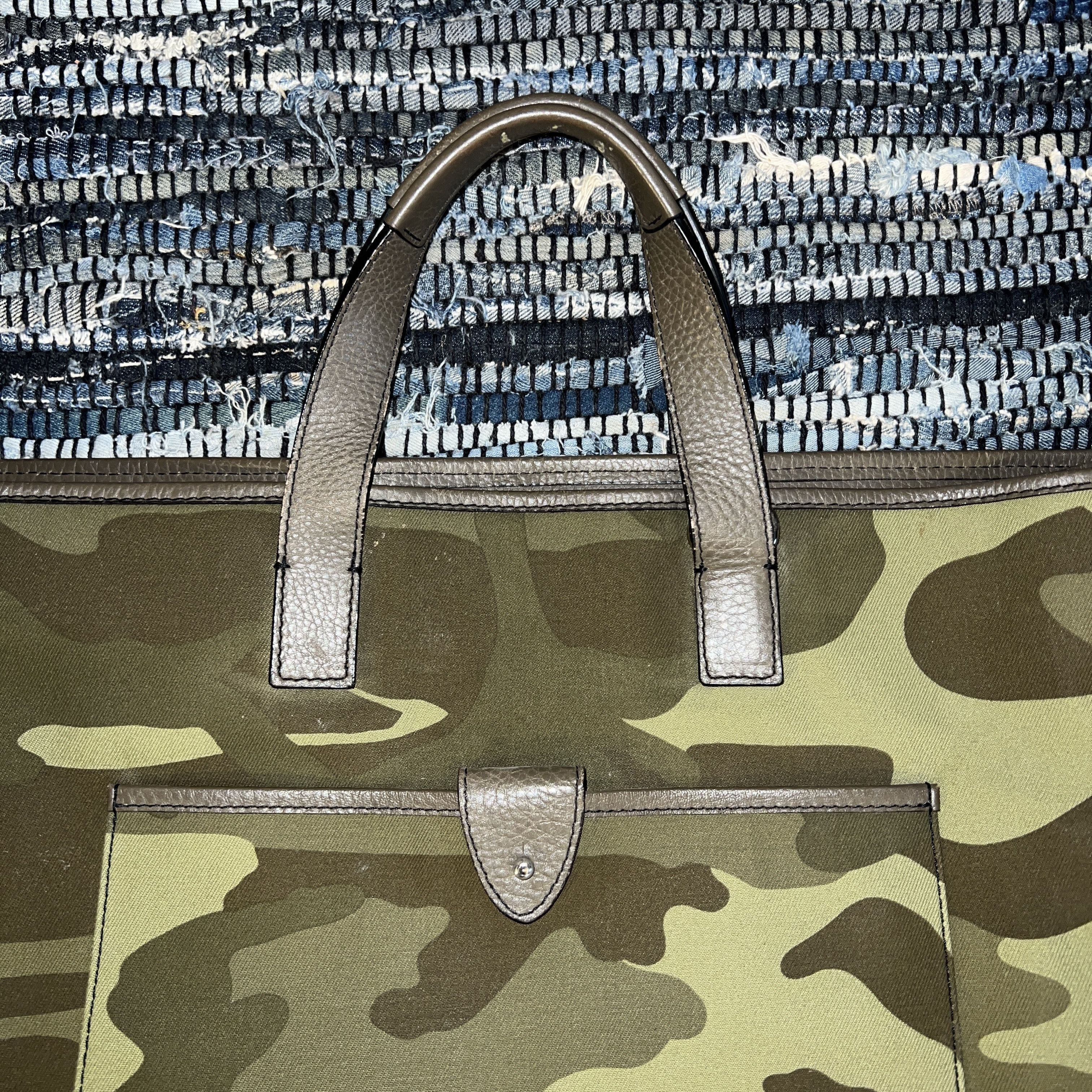 Other CONTAINER CAMOUFLAGE TWILL BRIEFCASE WITH LEATHER TRIM Size ONE SIZE - 2 Thumbnail
