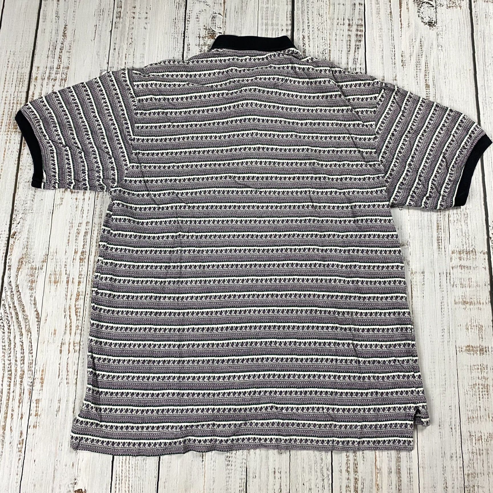 Dockers VINTAGE Dockers Golf Polo Shirt Adult L Purple 100% Cotton 90s Funky Geometric Cosby Short Sleeve Mens Size US L / EU 52-54 / 3 - 4 Thumbnail