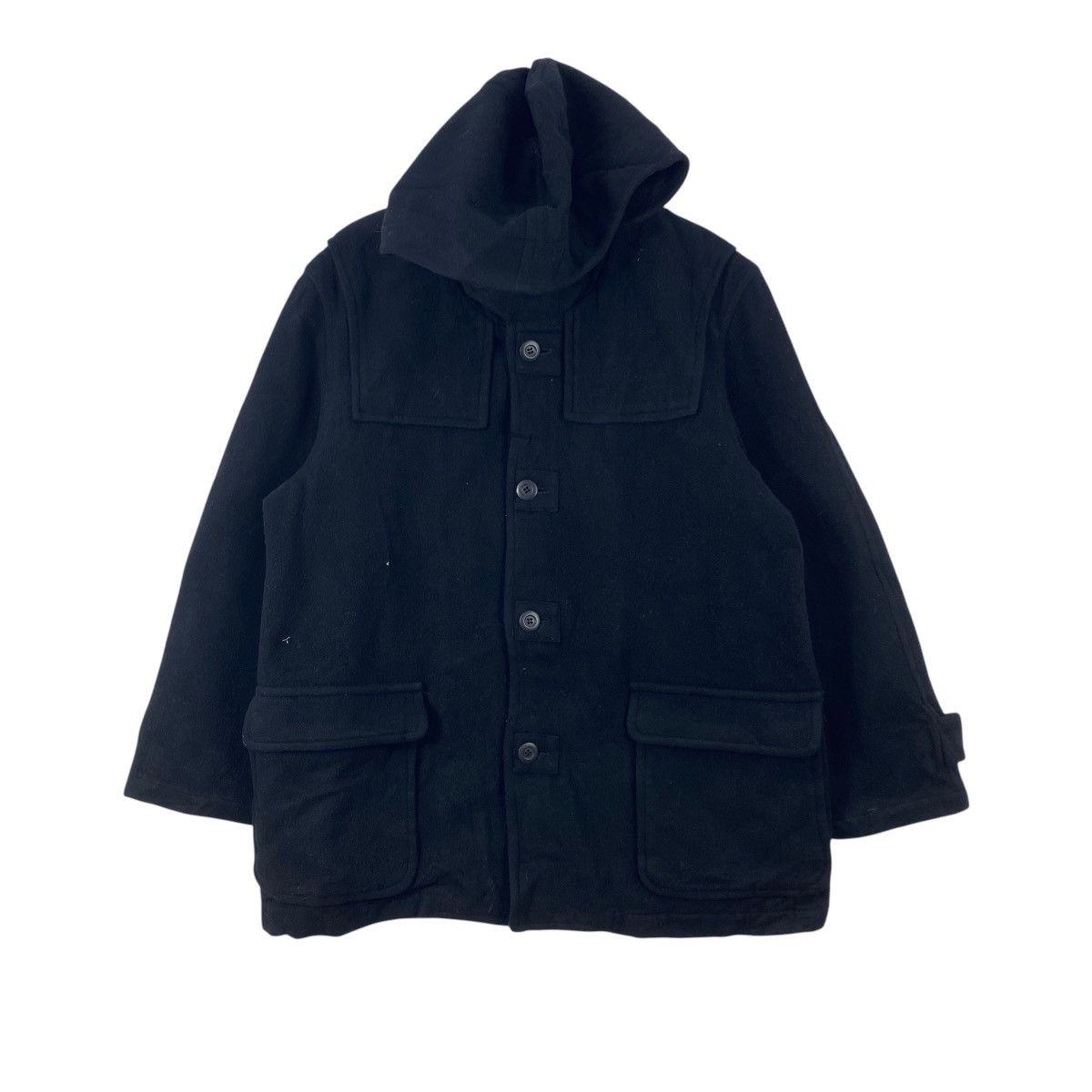 Vintage Vintage INED Hooded Duffle Coat Jacket Quilted Lining Size XL / US 12-14 / IT 48-50 - 3 Thumbnail