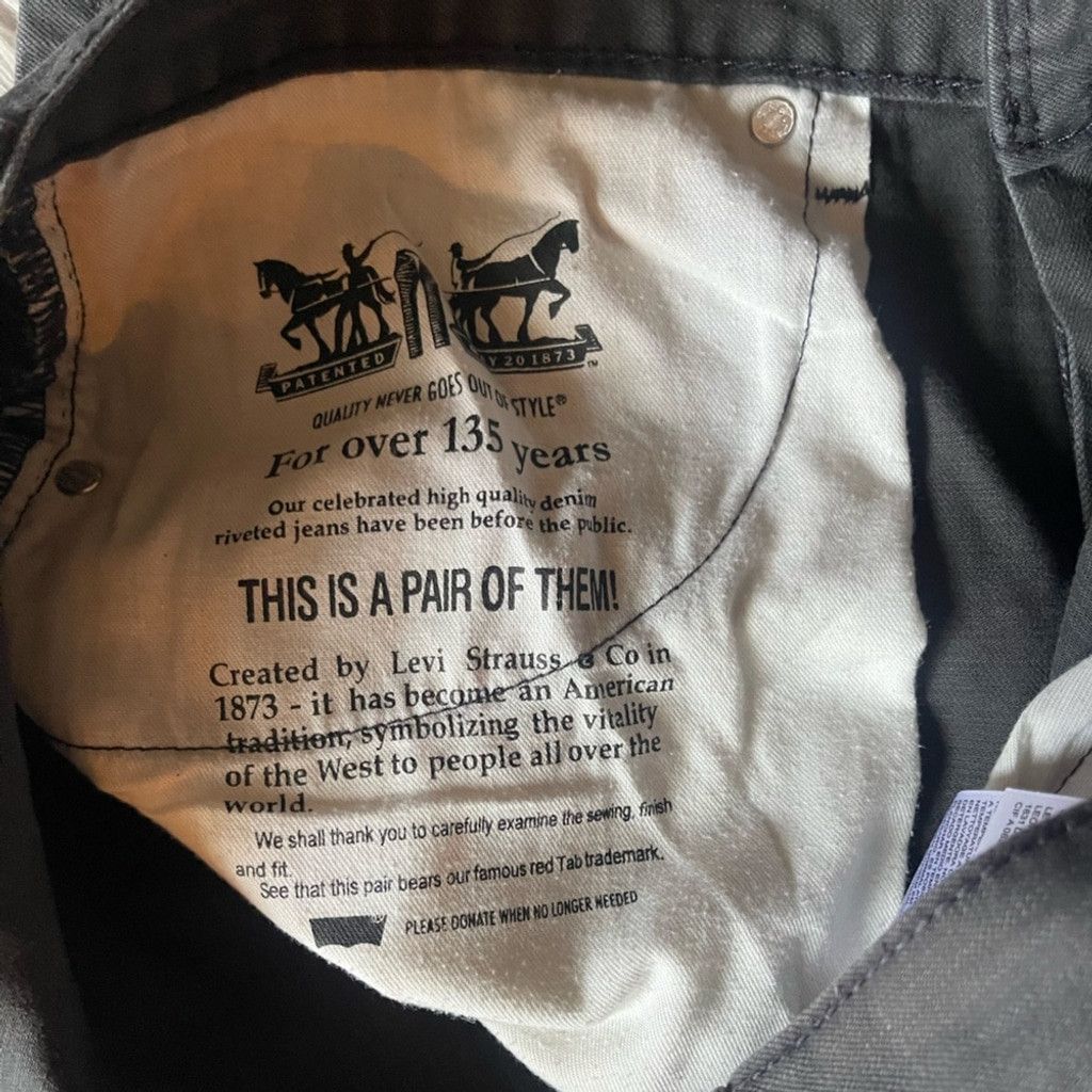 Levi's Levi's Charcoal Denim Pants 38x30 Size US 38 / EU 54 - 7 Thumbnail