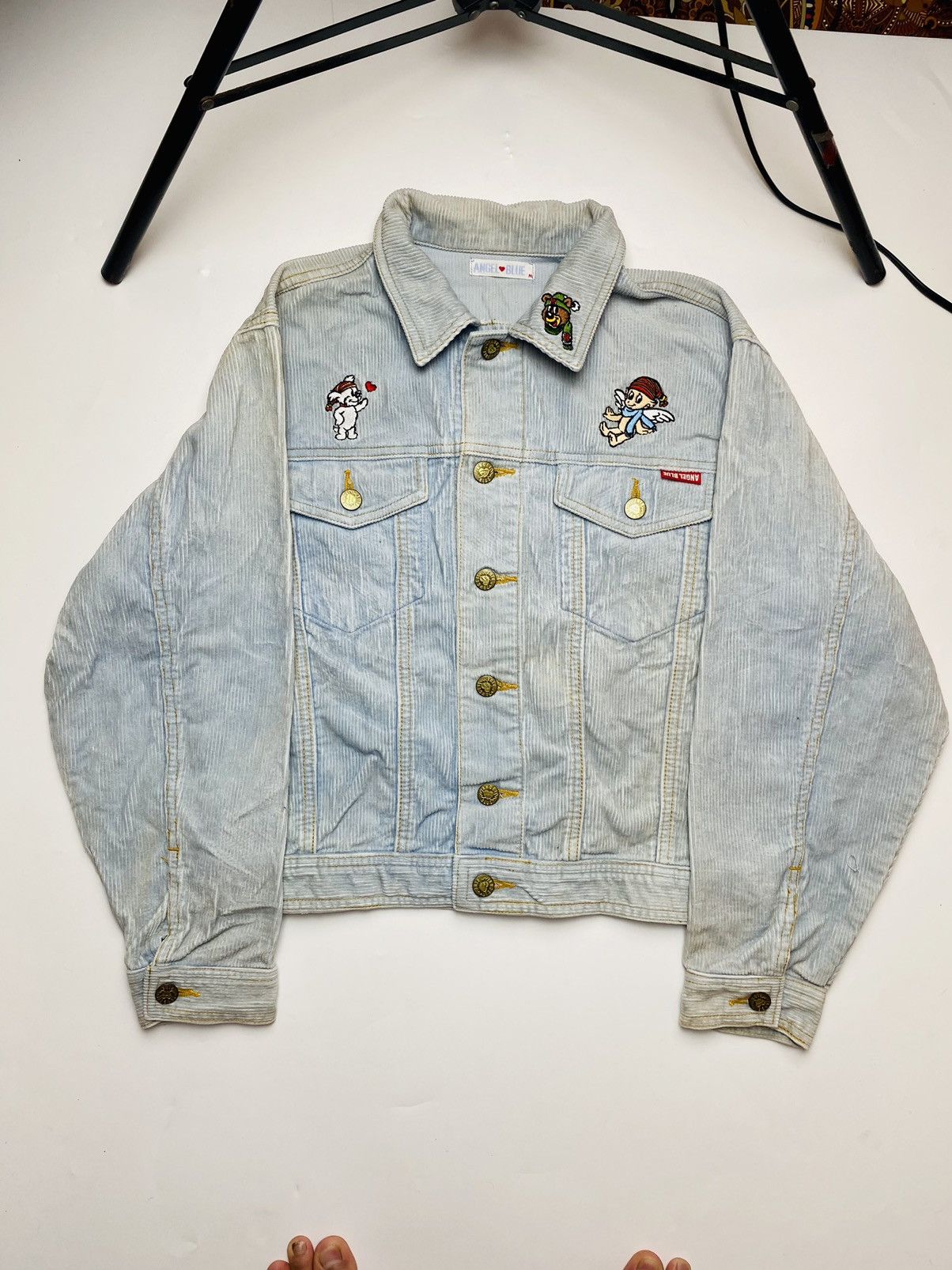 Hysteric Glamour 1980s Angel Blue - Corduroy Mascots Jacket Size M / US 6-8 / IT 42-44 - 9 Thumbnail