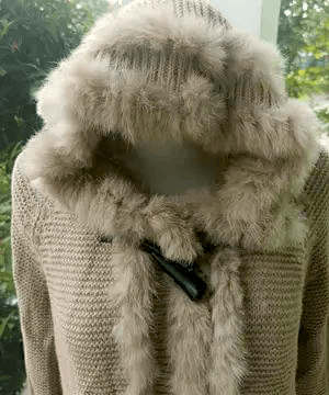 Japanese Brand × Le Grande Bleu (L.G.B.) VICKY Faux Fur Knit Toggle Design Mohair Duffle Jacket Size US L / EU 52-54 / 3 - 19 Thumbnail