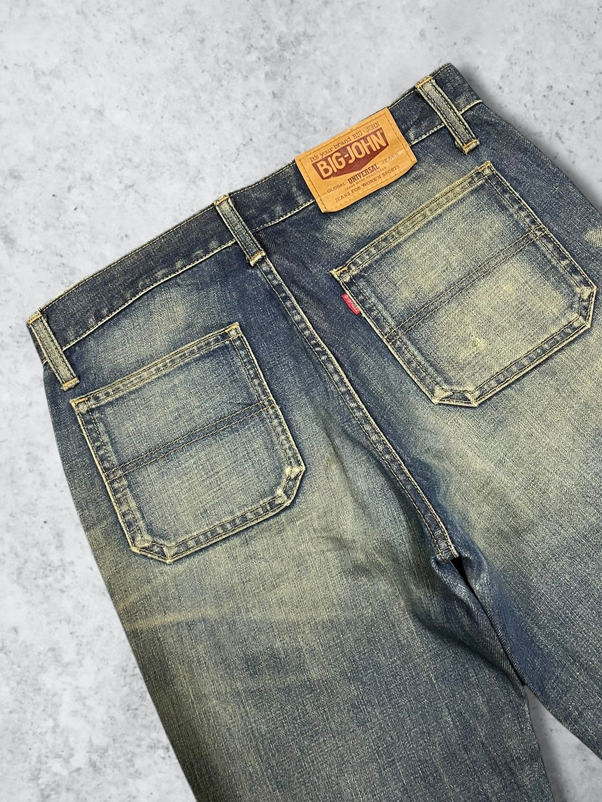 Big John Vintage Big John Distressed Mud Wash Flare Bush Button Jeans Size 30" / US 8 / IT 44 - 8 Thumbnail