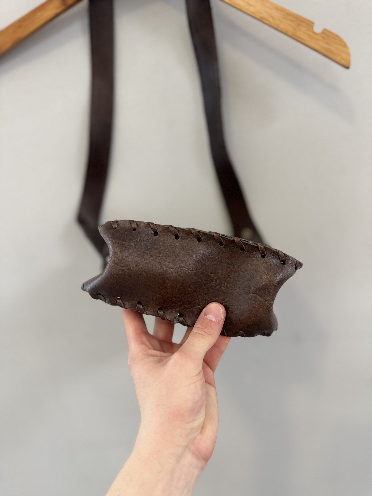 Japanese Brand × Vintage Very crazy mini brown leather bag Size ONE SIZE - 7 Thumbnail