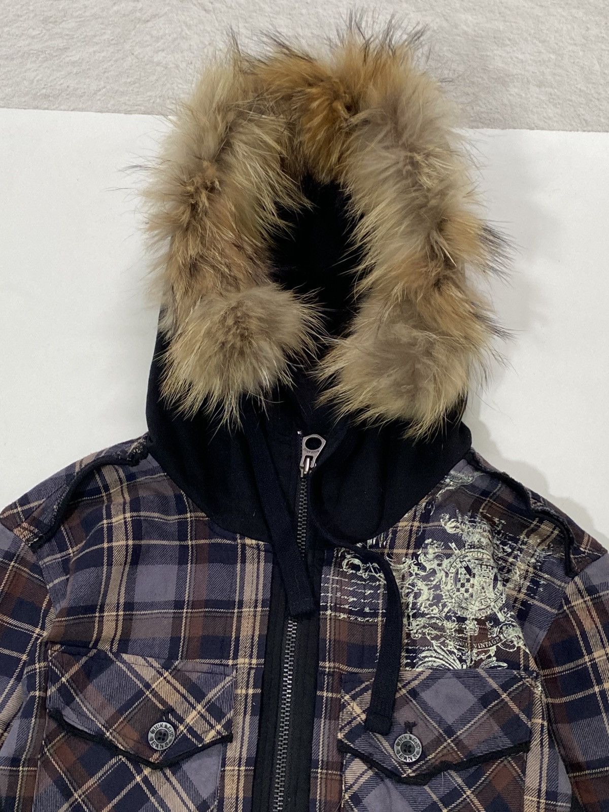 If Six Was Nine RARE❤️‍🔥 VINTAGE BUCKAROO CRAZY FUR ZIP HOODIE IFSIX LGB STYLE Size US L / EU 52-54 / 3 - 5 Thumbnail