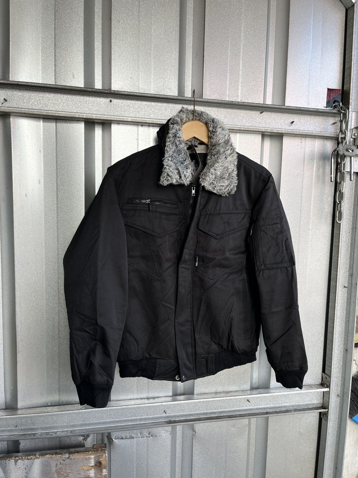 14th Addiction black wolf sherpa workwear jacket /cdg/isseymiyake Size US M / EU 48-50 / 2 - 3 Thumbnail