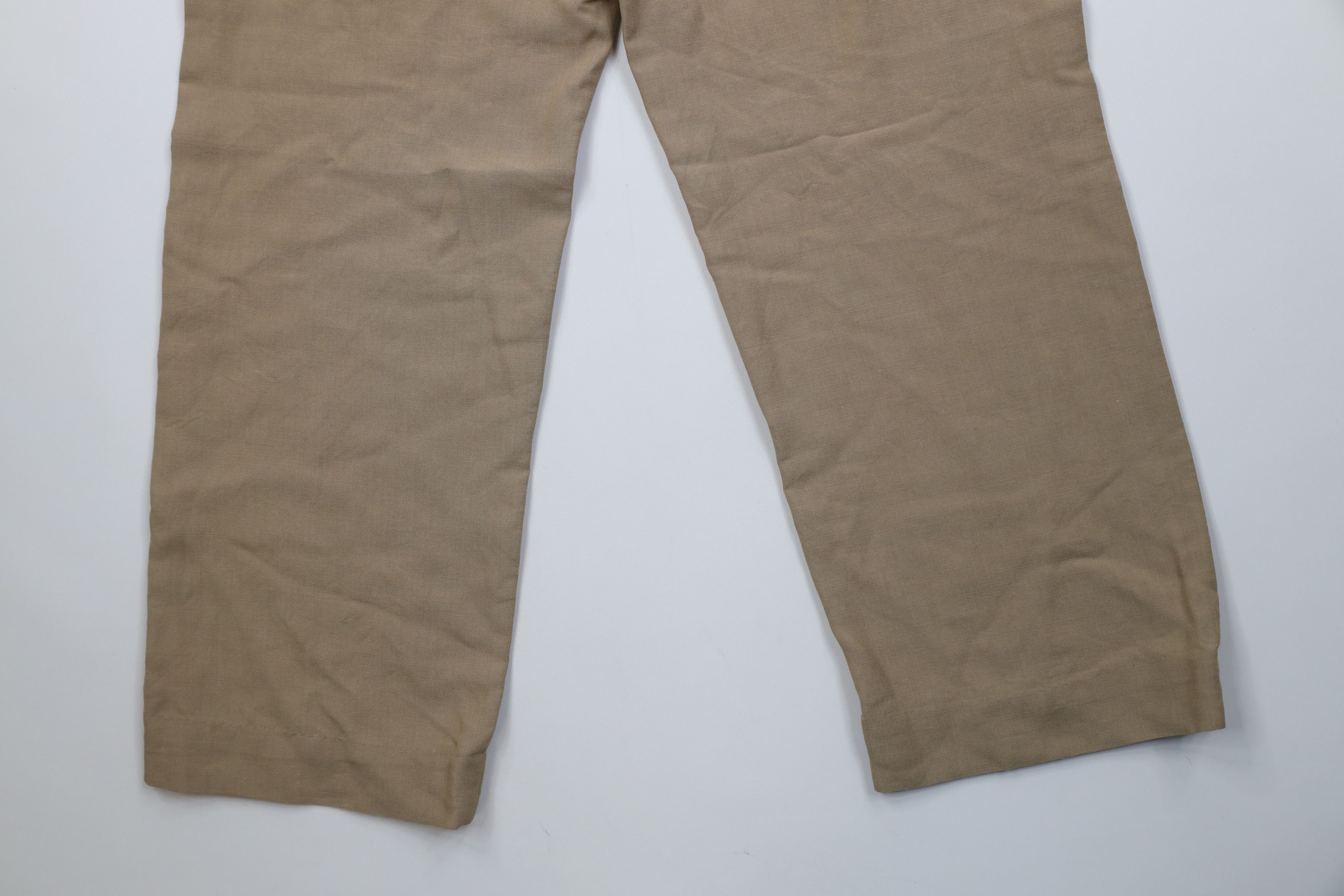Vintage Vintage 50s Hollywood Regency Gabardine Wide Leg Chino Pants Size US 30 / EU 46 - 14 Thumbnail