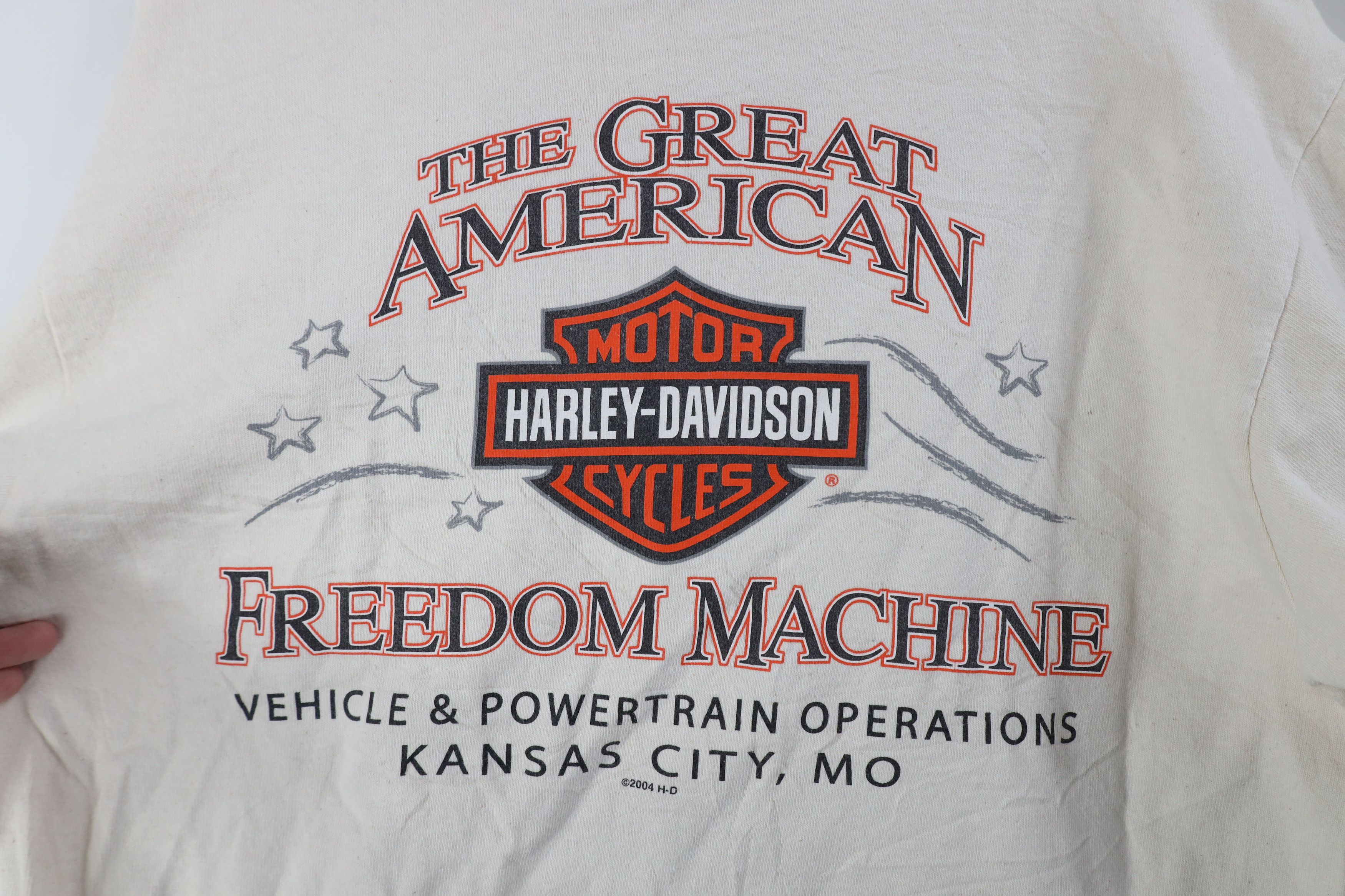 Harley Davidson Vintage Y2K 2004 Harley Davidson Long Sleeve Henley T-Shirt Size US M / EU 48-50 / 2 - 11 Thumbnail