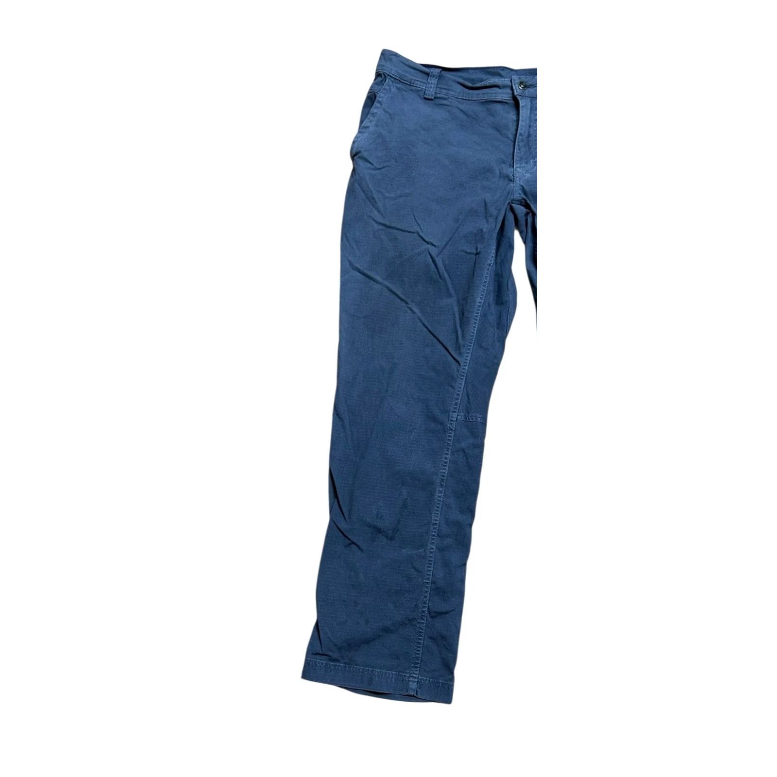 CO Duluth Trading Co Men Blue Ridge Standard Fit Pants 38x30 Blue Pants Straight Leg Regular Rise Mid Blue Womens? Size US 38 / EU 54 - 2 Thumbnail