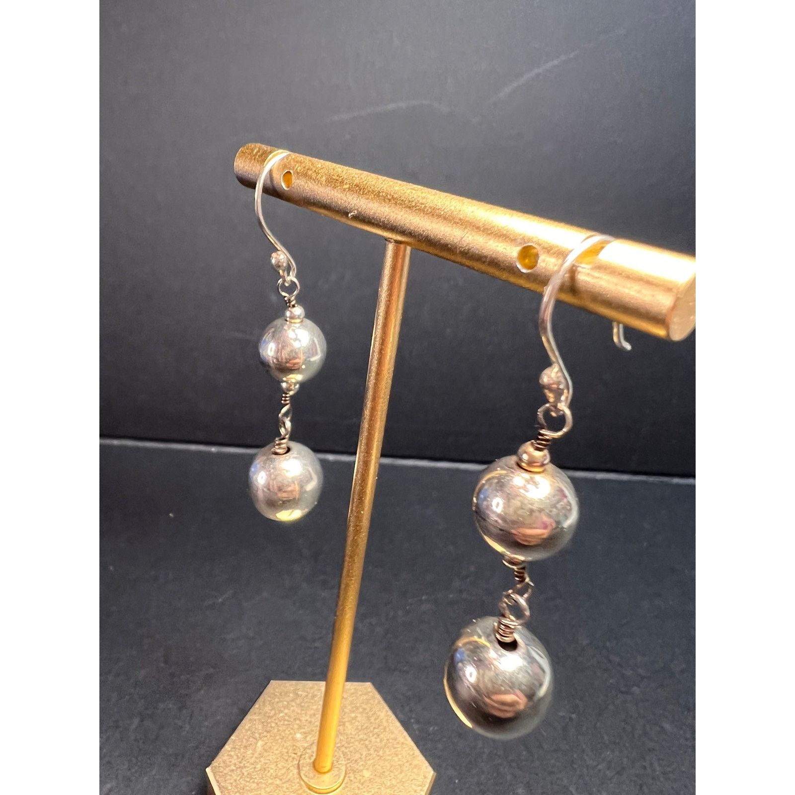Other Vintage sterling silver graduated ball dangling earrings Size ONE SIZE - 18 Thumbnail