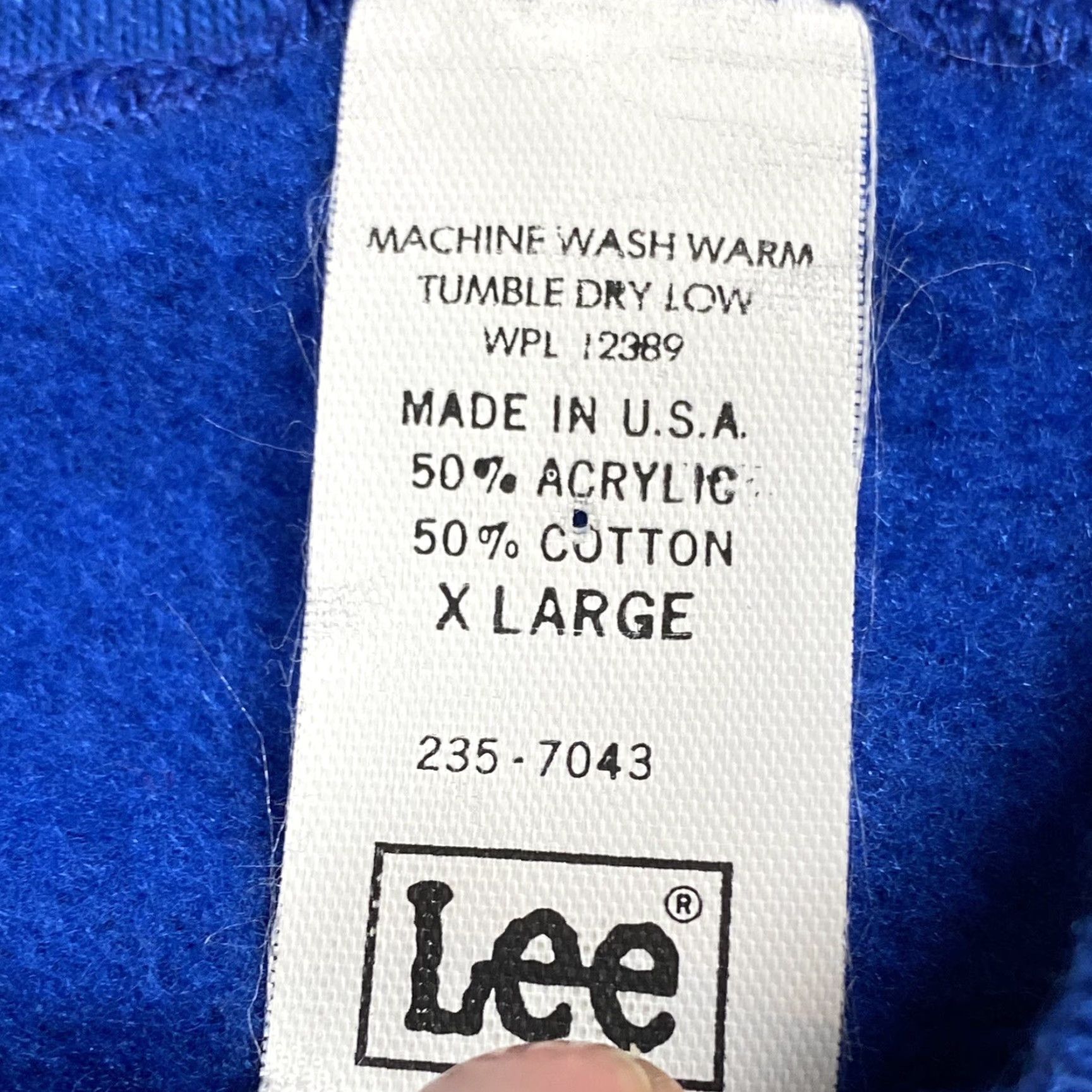 Lee VINTAGE Lee Sweatshirt Vest 80s Fleece Mock Neck Graphic Logo USA Mens XL Size US XL / EU 56 / 4 - 4 Thumbnail