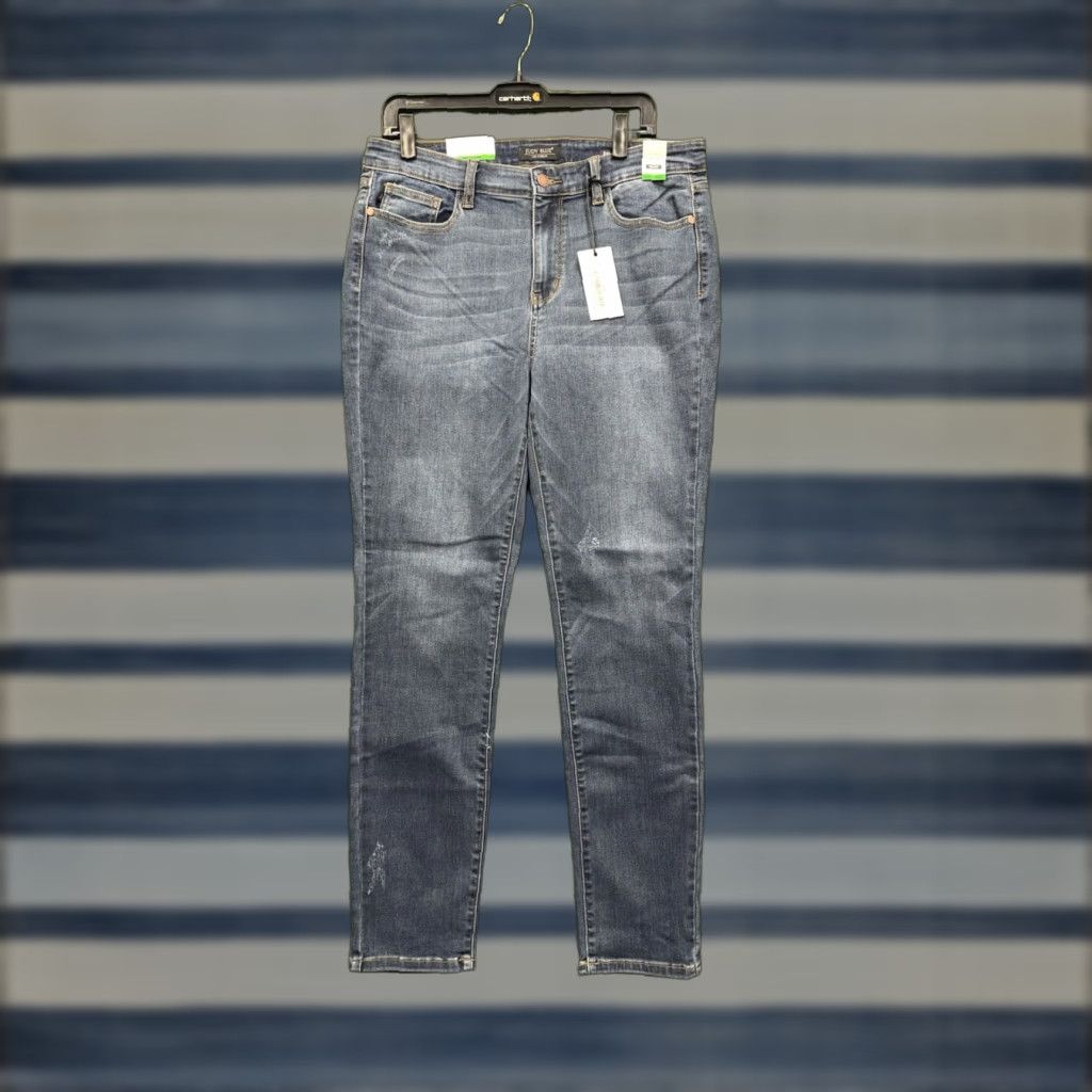 Denime Judy Blue Jeans Womens Jeans 15/32 Relaxed Fit Mid Rise Dark Wash Denim NWT Blue 5-Pocket Mens? Size 24" / US 00 / IT 34 - 1 Thumbnail