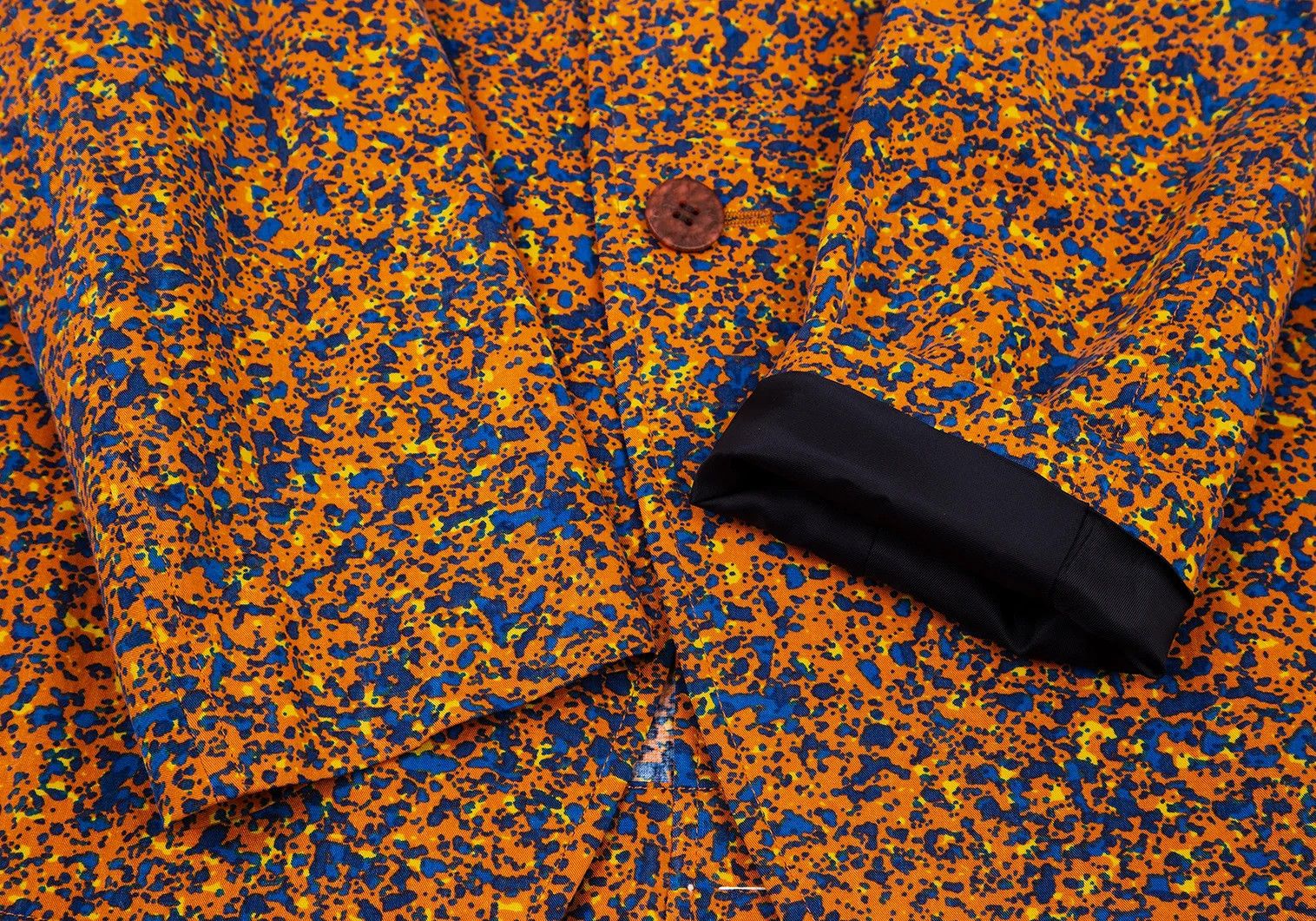 Issey Miyake Lyocell Cotton Marble Print B Jacket in Orange and Blue Size US S / EU 44-46 / 1 - 6 Thumbnail
