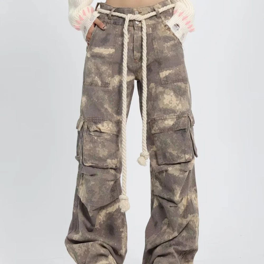Japanese Brand × Jean fade baggy camo flared cargo pants Size US 32 / EU 48 - 3 Thumbnail