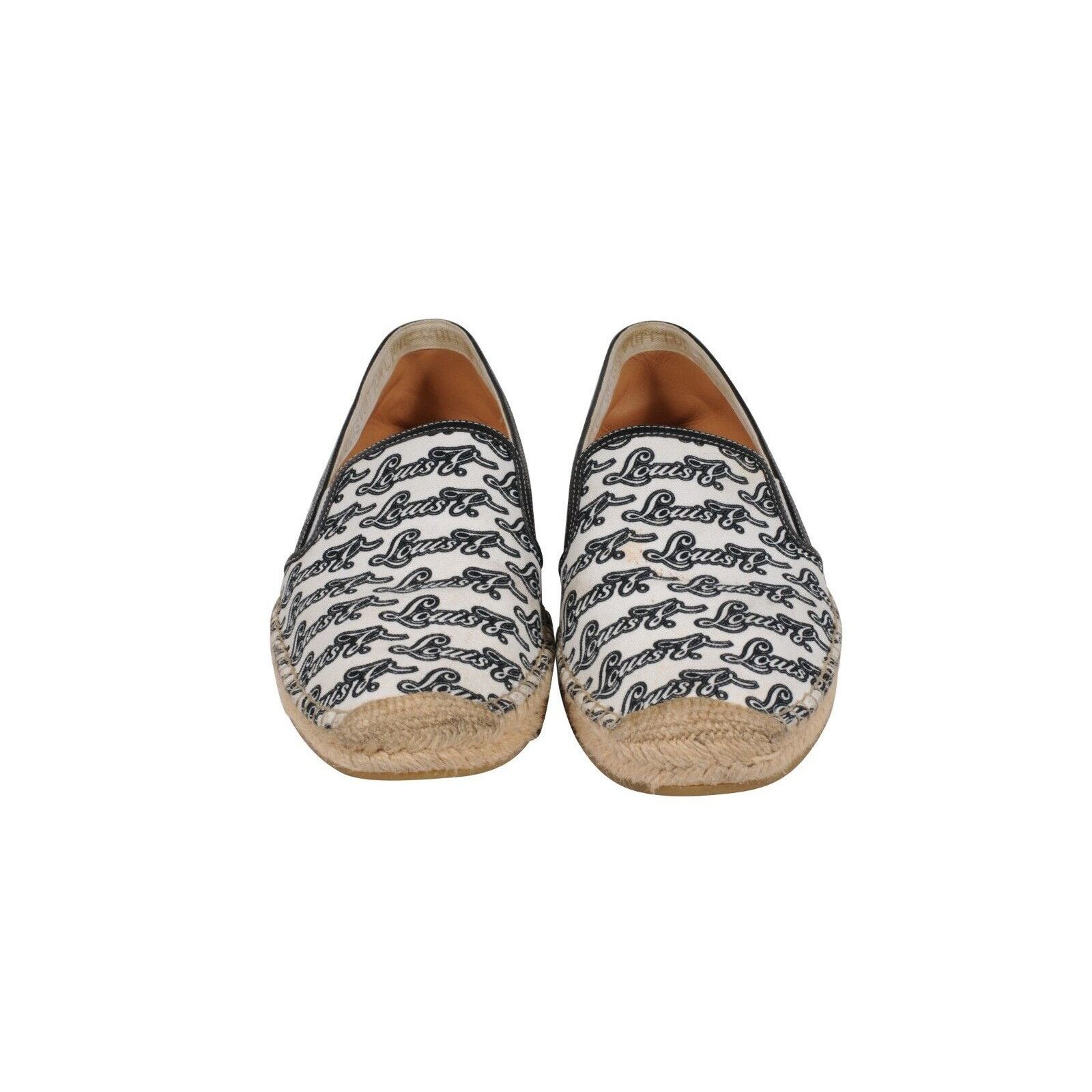Louis Vuitton Logo Espadrilles White Black Size US 11.5 / EU 44-45 - 2 Thumbnail
