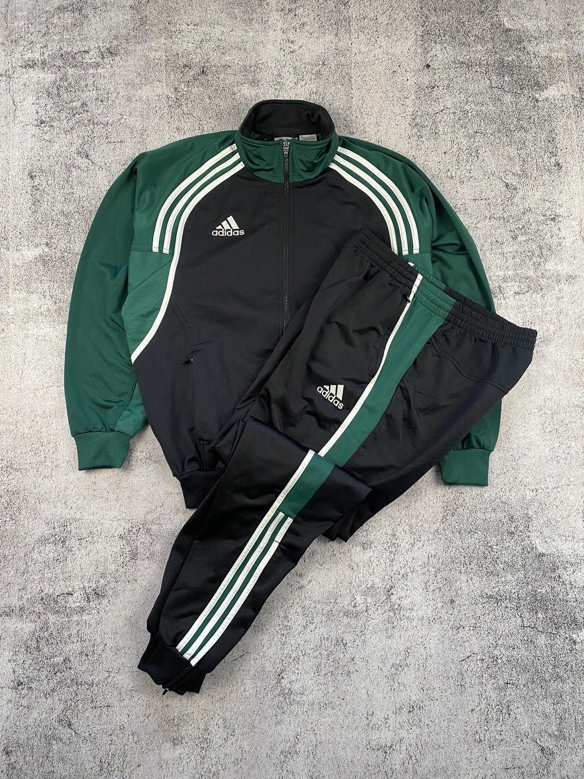 Adidas × Vintage Vintage Y2k Adidas 3 Stripes Tracksuit jacket pants Size US M / EU 48-50 / 2 - 1 Thumbnail