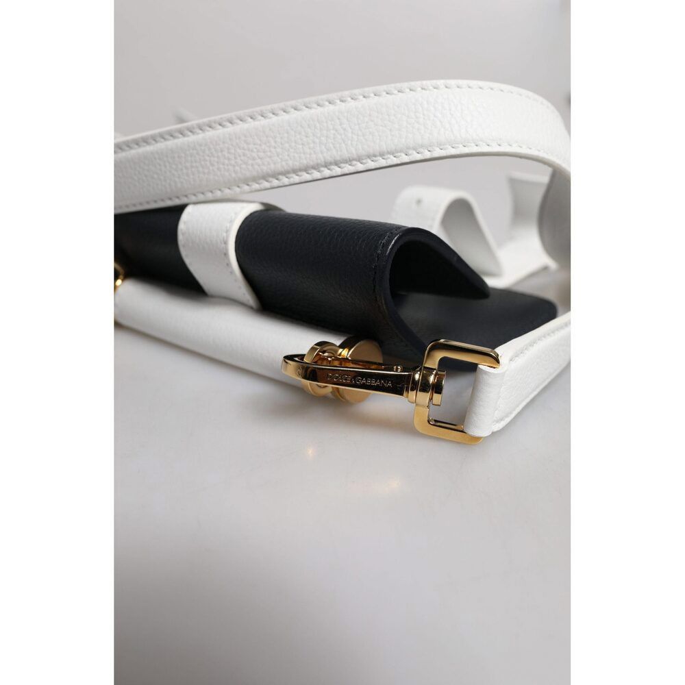 Dolce & Gabbana Dolce & Gabbana Blue White Calfskin Leather Crossbody Should Size ONE SIZE - 7 Thumbnail