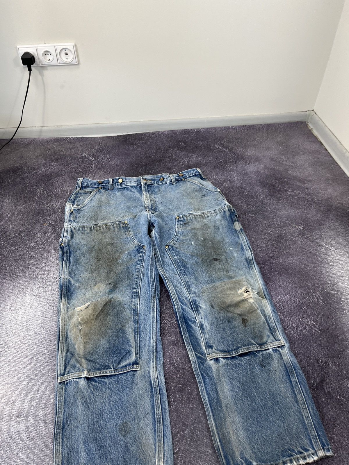 Carhartt Vintage 90s Carhartt Double Knee Faded Baggy Pants Jeans Size US 40 / EU 56 - 3 Thumbnail