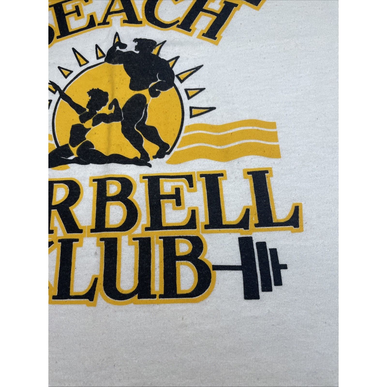 Other Vintage 80s Muscle Beach Barbell Club Golden Era Mens Small Size US S / EU 44-46 / 1 - 3 Thumbnail