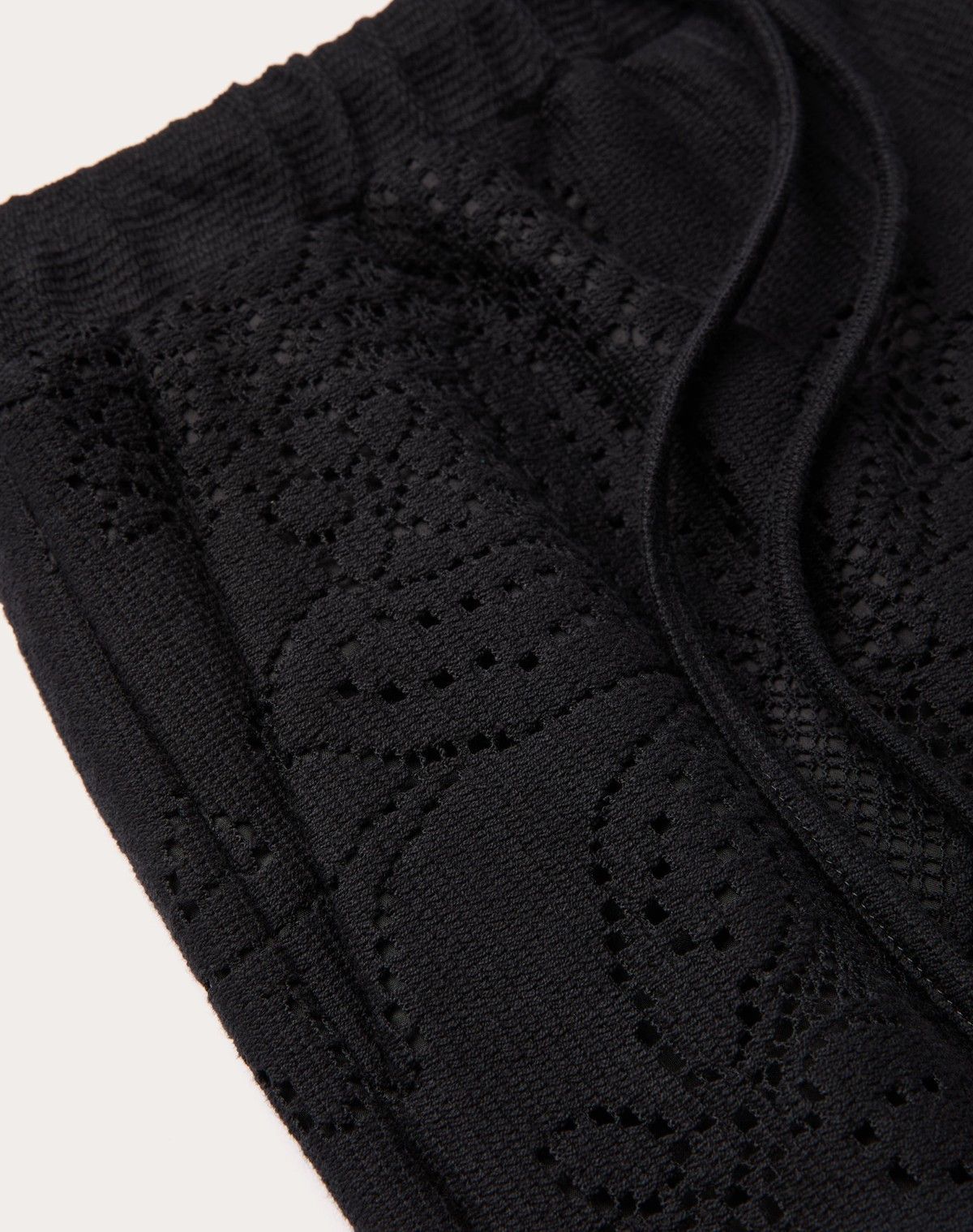 Valentino o1s1wg110525 Cotton Guipure Jardin Plat Shorts in Black Size 30" / US 8 / IT 44 - 5 Thumbnail