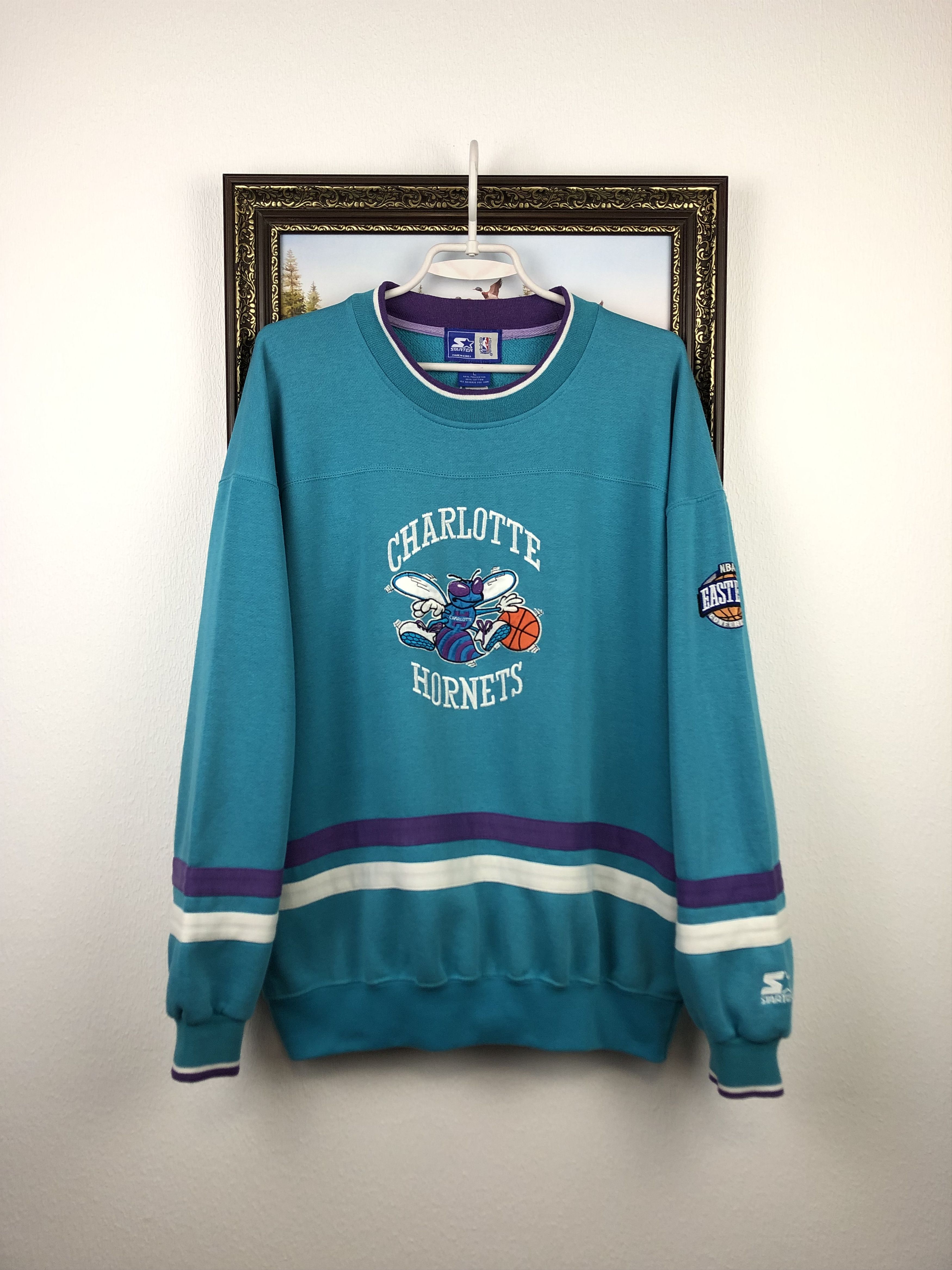 NBA Vintage Charlotte Hornets Crewneck Sweatshirt Johnson Size US L / EU 52-54 / 3 - 1 Thumbnail