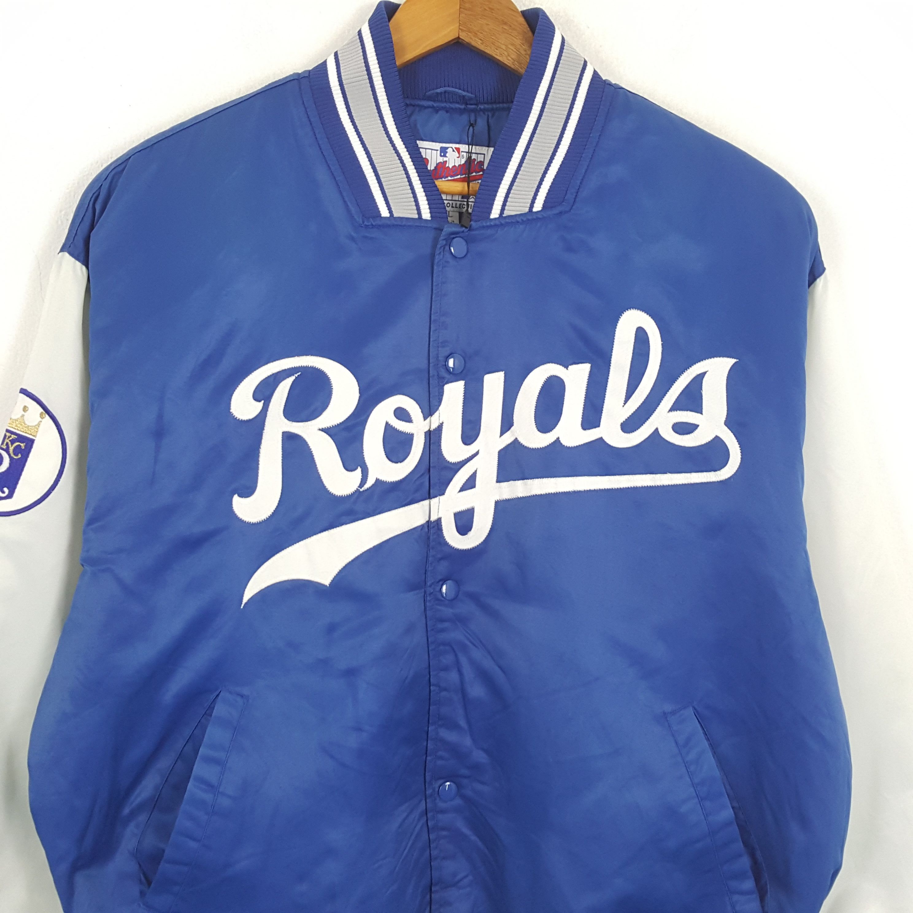 MLB × Vintage Vintage KANSAS CITY ROYALS American Basketball Jacket Size US XXL / EU 58 / 5 - 2 Thumbnail