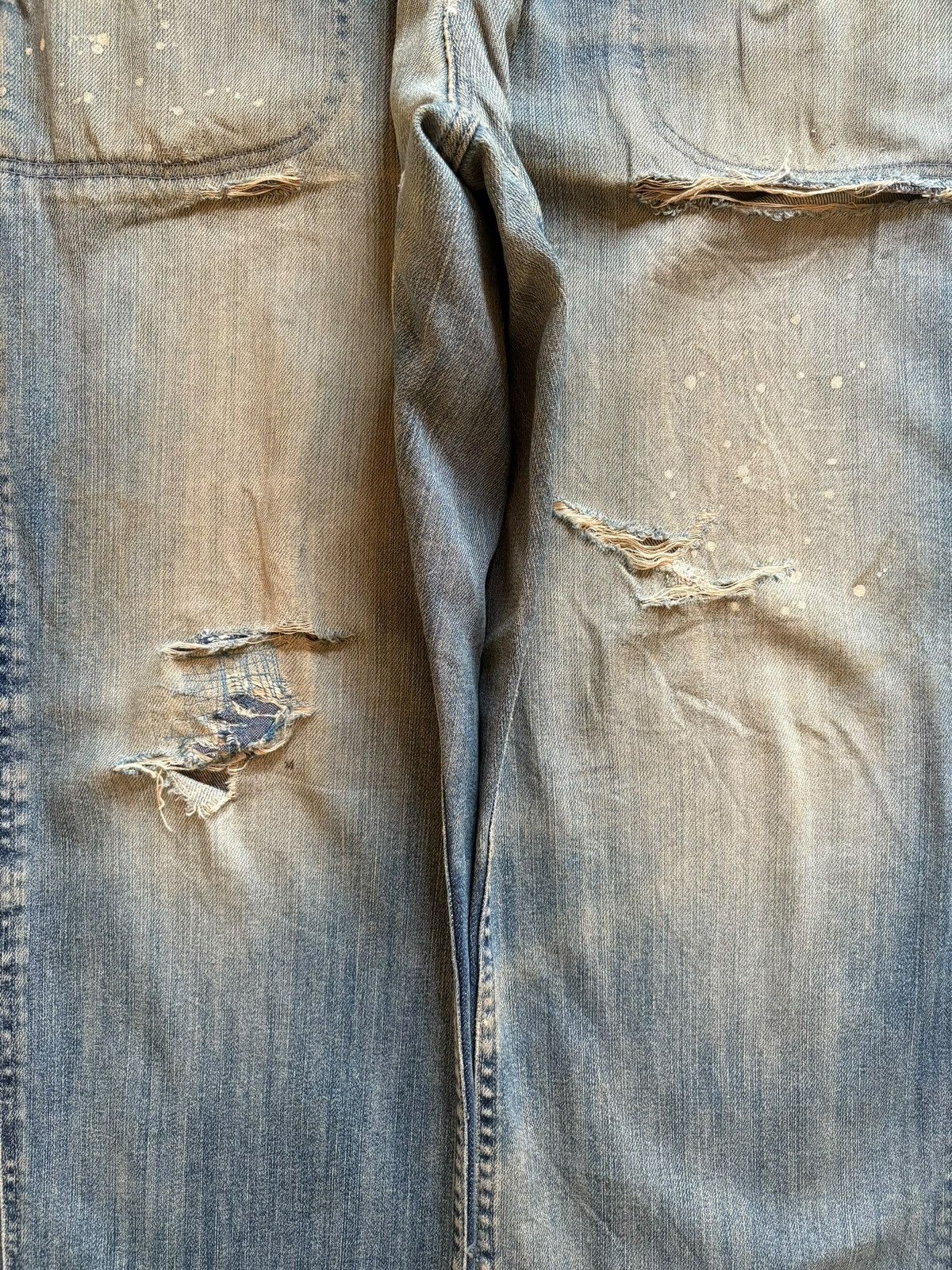 Stussy Vintage Stussy Rusty Mud Wash Rip Buckle Back Baggy Jean Size US 35 - 5 Thumbnail