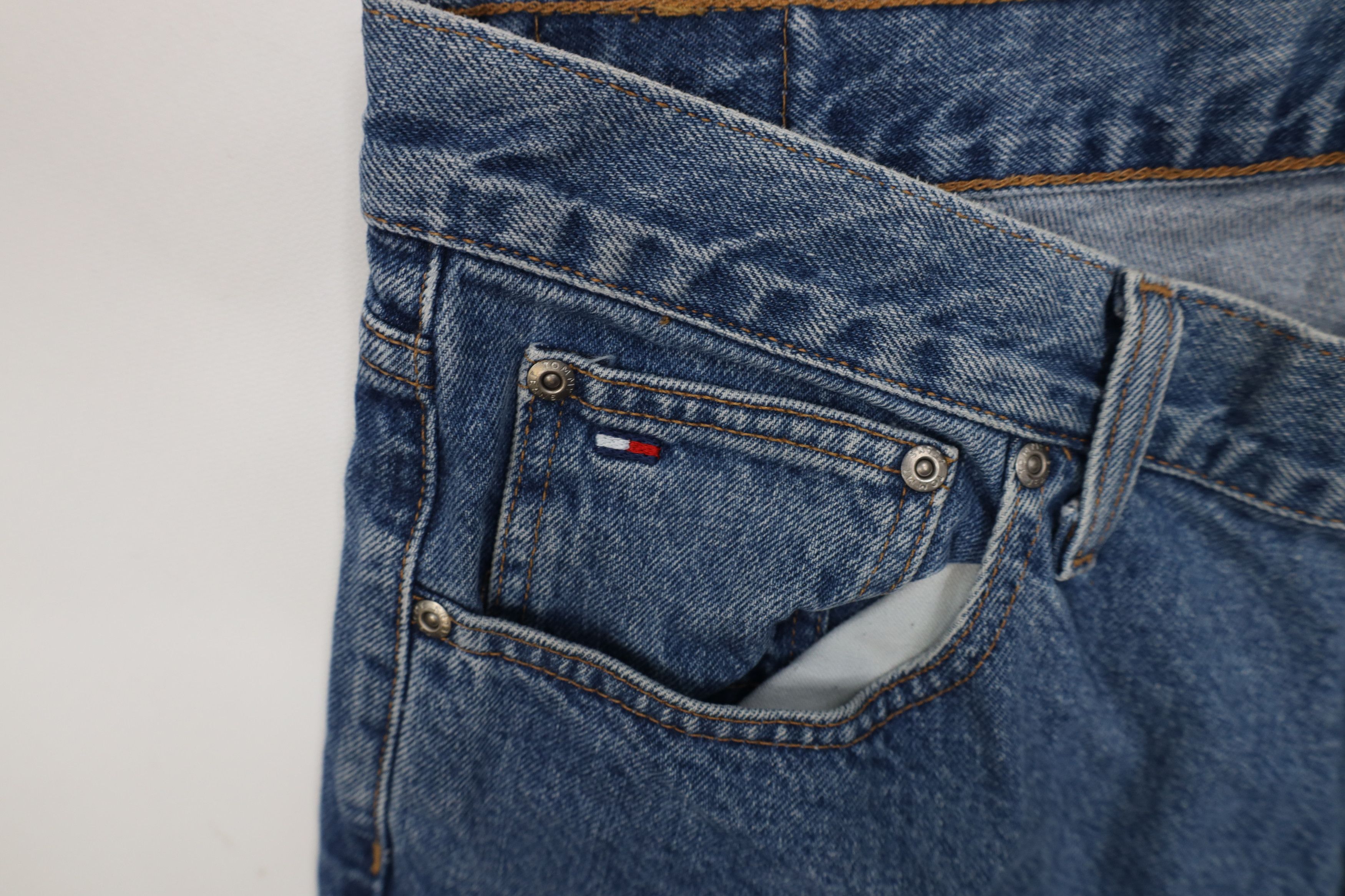 Tommy Hilfiger Vintage 90s Tommy Hilfiger Baggy Wide Leg Denim Jeans Blue Size US 36 / EU 52 - 9 Thumbnail