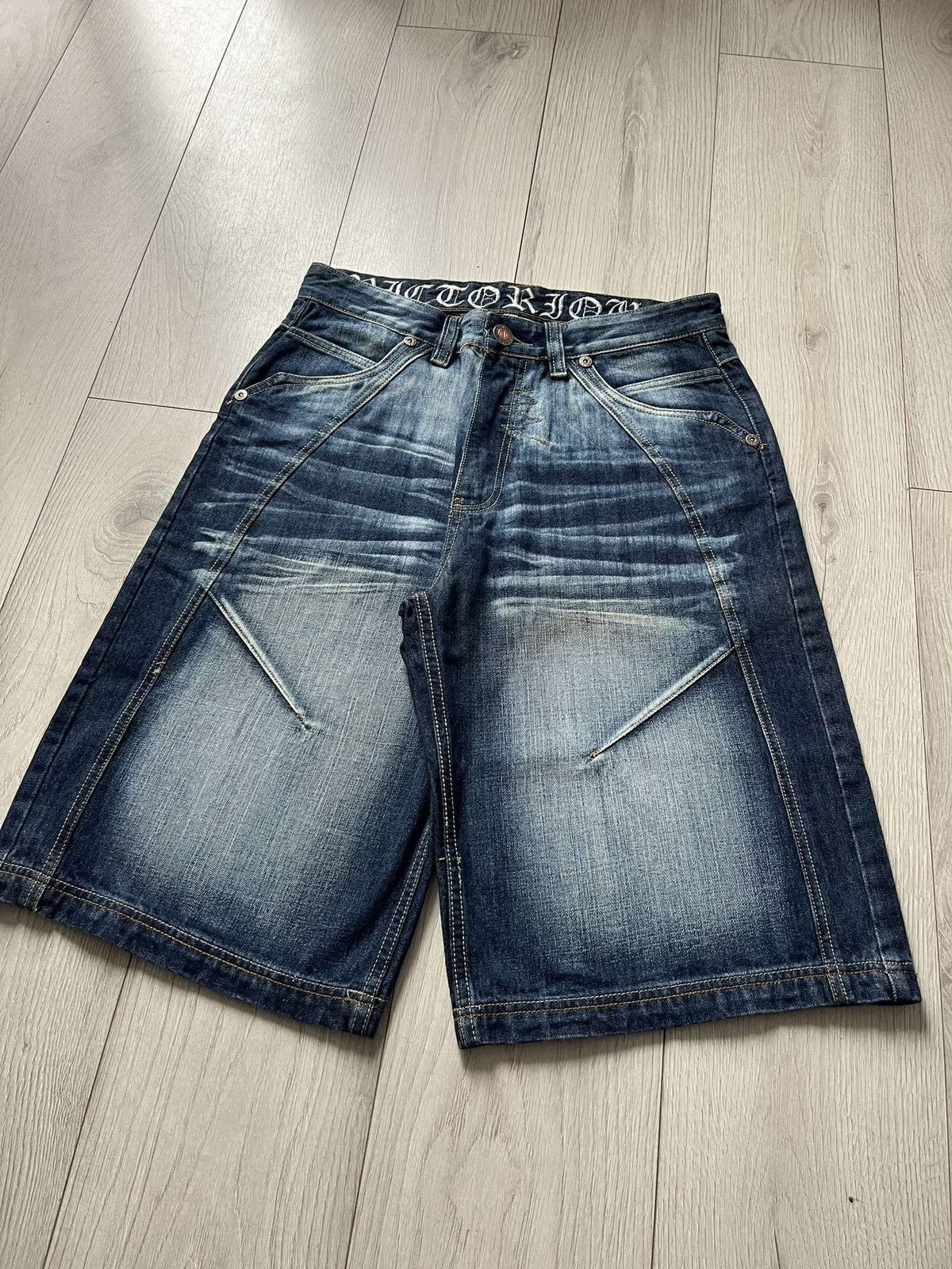 Archival Clothing Vintage baggy wide leg jorts denim shorts skate 