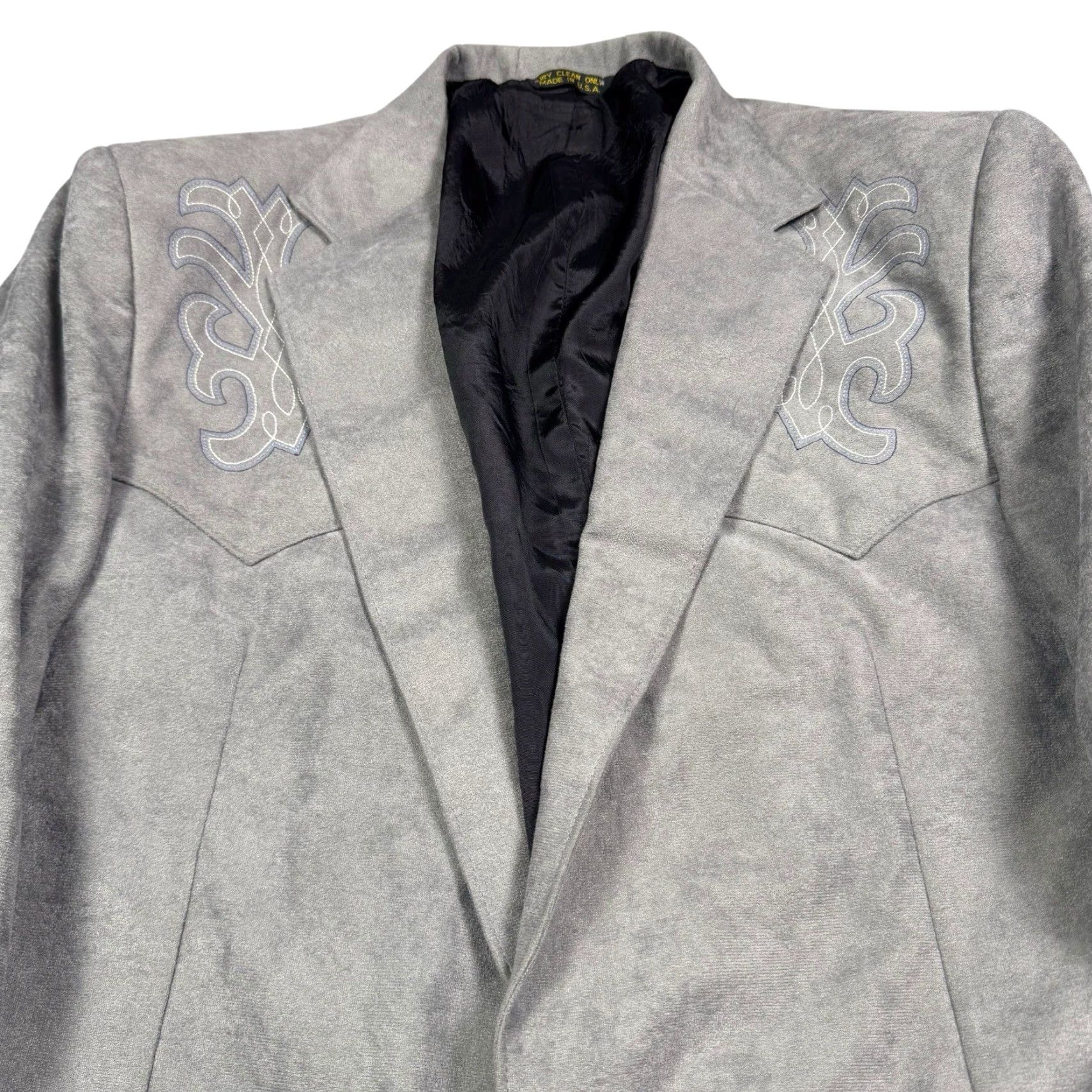 Vintage Pagano West Sport Coat Mens 42L Vintage USA Made Suede Blazer Western Cowboy Jacket Size 42R - 2 Thumbnail