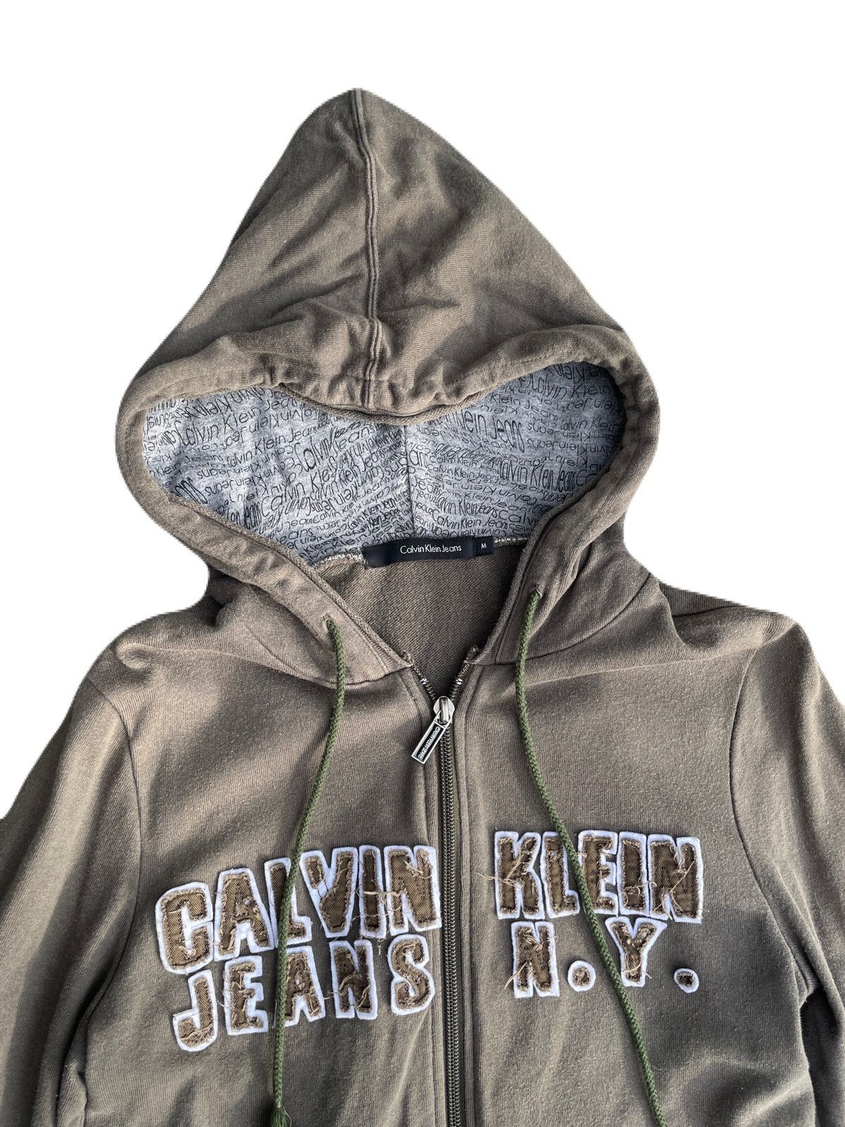 If Six Was Nine 2000s Calvinklein Japanese Style Slim-Fit Cropped Hoodie Y2K Size US XS / EU 42 / 0 - 5 Thumbnail