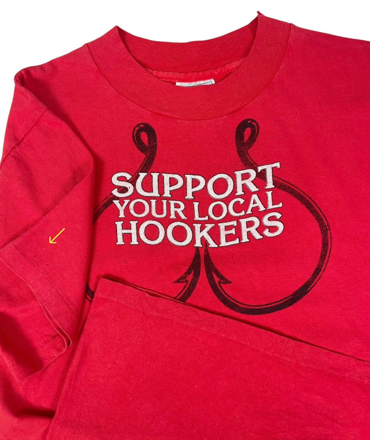 Vintage 90s Vintage ‘Support your local hookers’ Titty tee Size US M / EU 48-50 / 2 - 6 Thumbnail