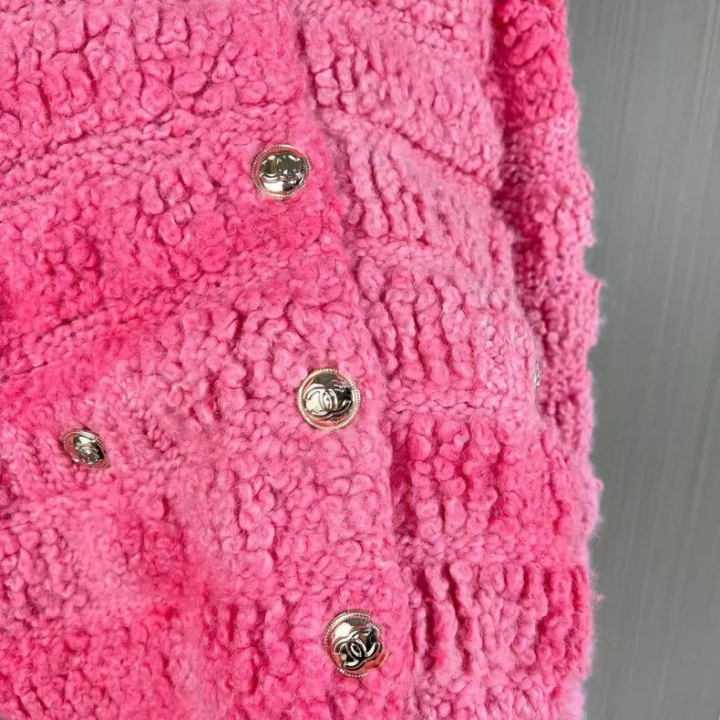 Chanel Chanel Pink Flamingo Teddy Knitted Jacket Size XS / US 0-2 / IT 36-38 - 5 Thumbnail