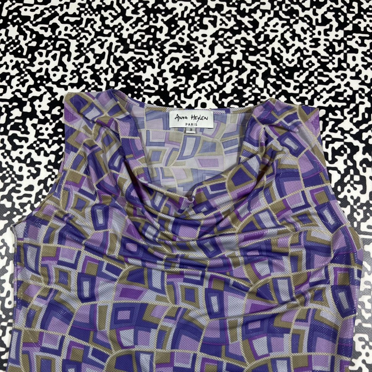 Japanese Brand Vintage Y2K Anna Heylen Paris Retro Abstract Style Tank Top Size M / US 6-8 / IT 42-44 - 6 Thumbnail