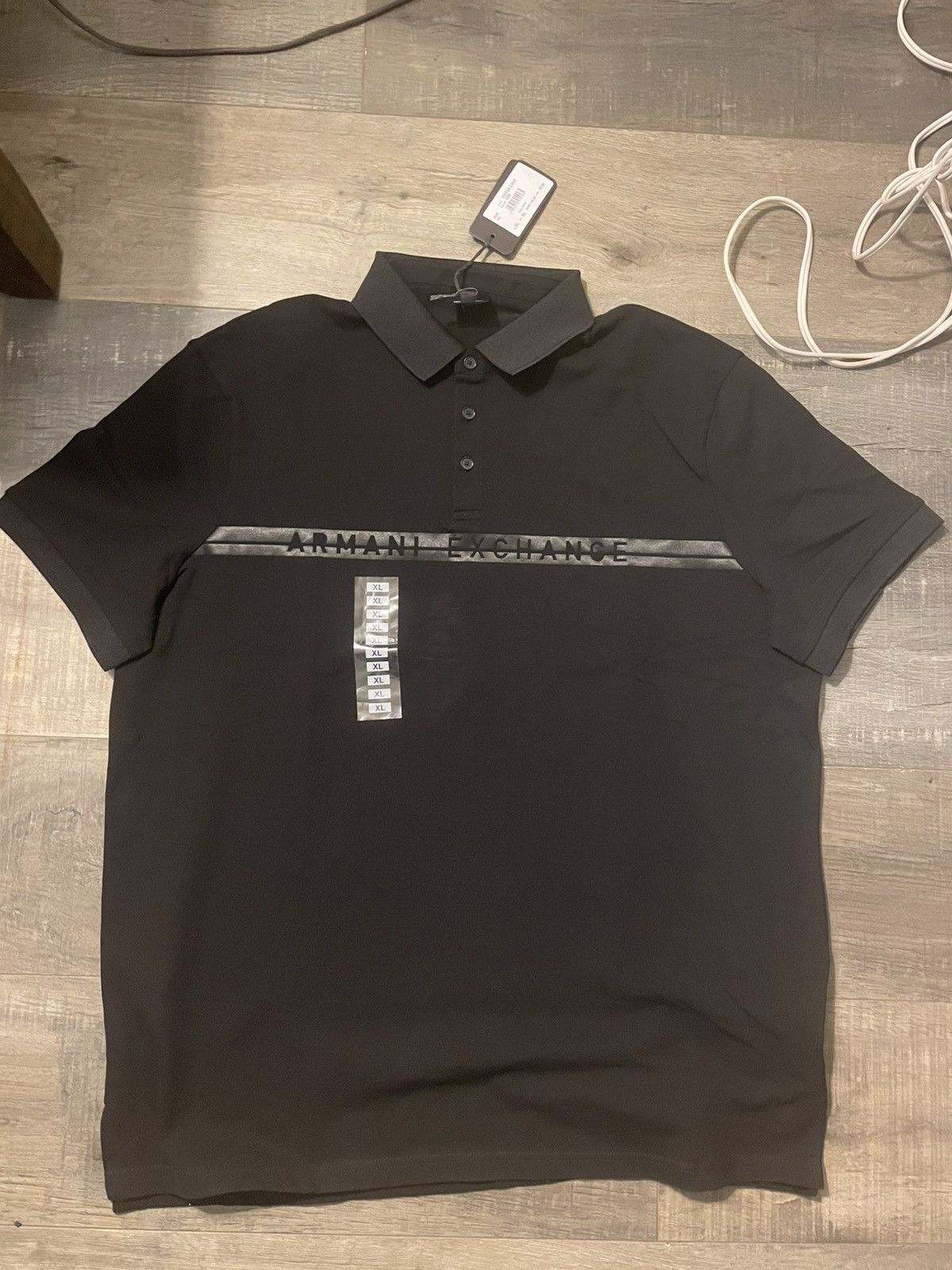 Armani Exchange Black Armani Exchange Collared Shirt Size US XL / EU 56 / 4 - 1 Thumbnail