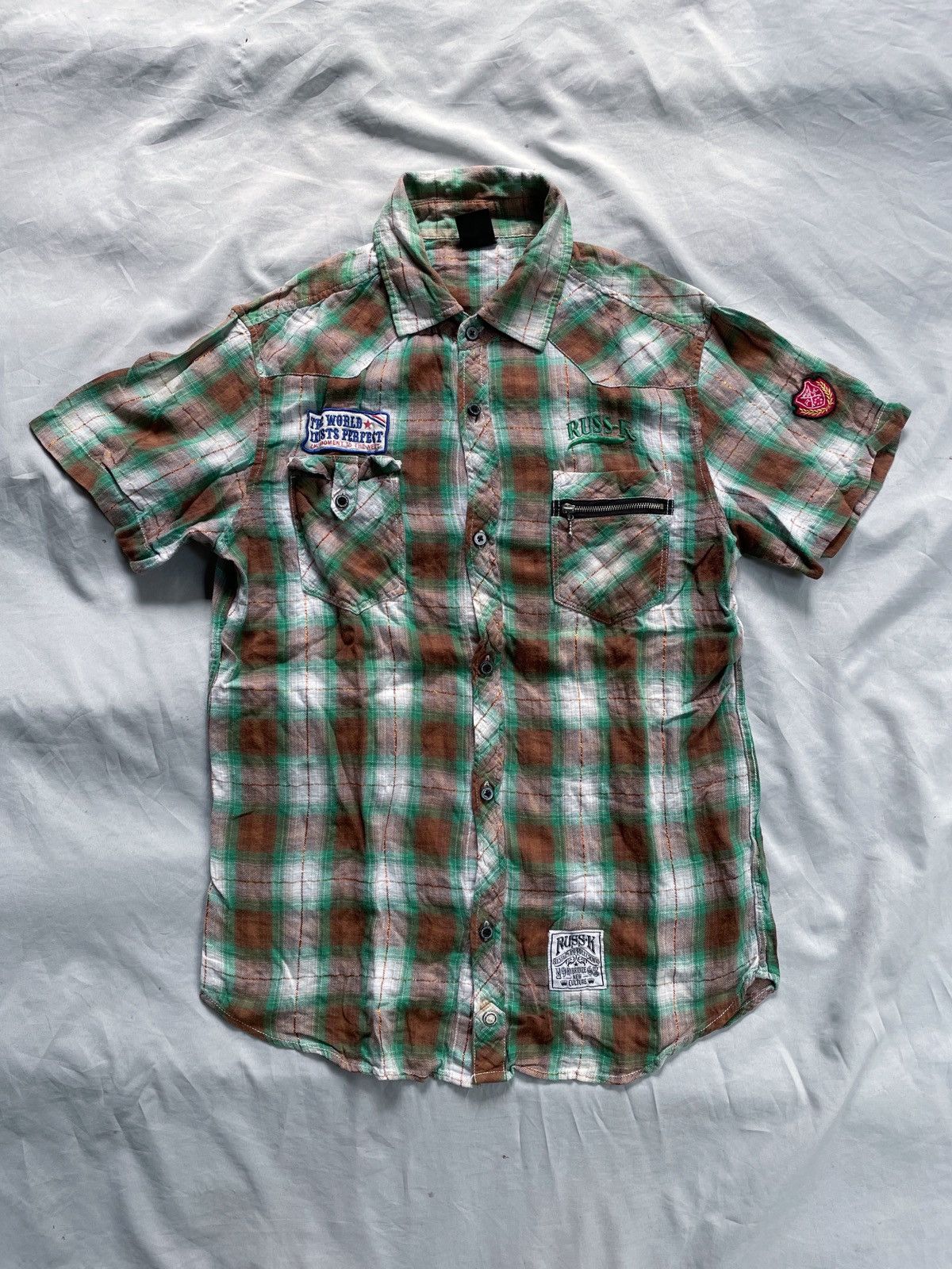 Le Grande Bleu (L.G.B.) HYBRIDGE NEW CULTURE RUSS-K BUTTON UP SHIRT Size US M / EU 48-50 / 2 - 1 Thumbnail