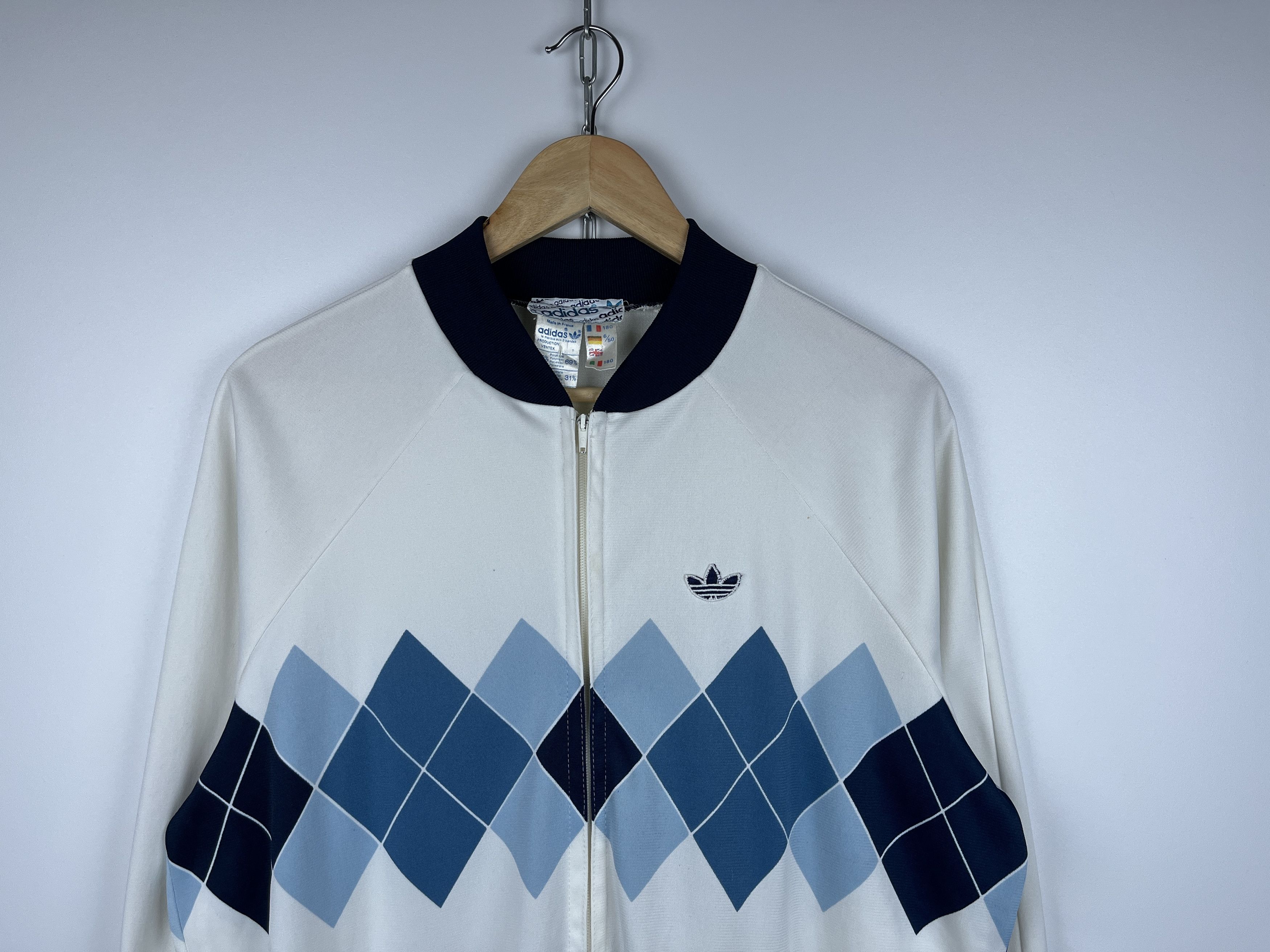 Adidas 70's - 80's Adidas Ventex France Vintage Track Bomber Jacket Size US M / EU 48-50 / 2 - 4 Thumbnail