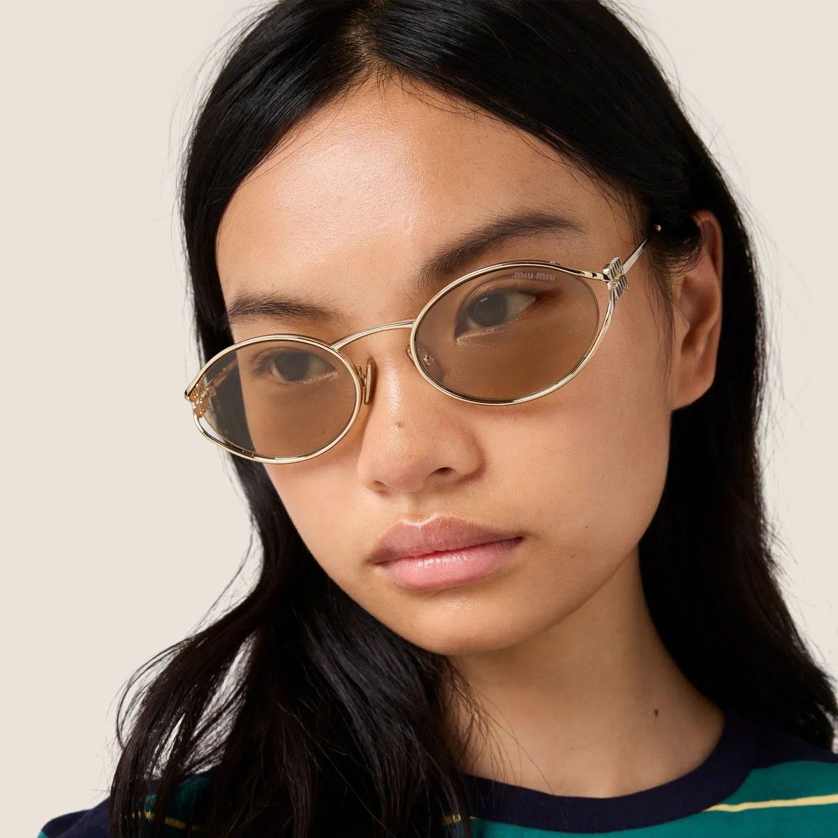 Miu Miu Miu Miu Women Sunglasses LOGO MU52YS ZVN10R NEW AUTHENTIC Size ONE SIZE - 11 Thumbnail