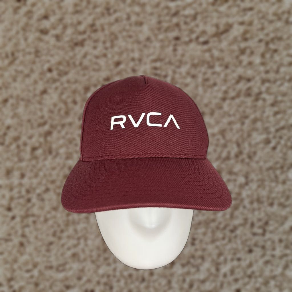 RVCA RVCA Hat Cap Snap Back Adult One Size Red Twill Baseball Adjustable 90s Beach Mens Size ONE SIZE - 1 Thumbnail