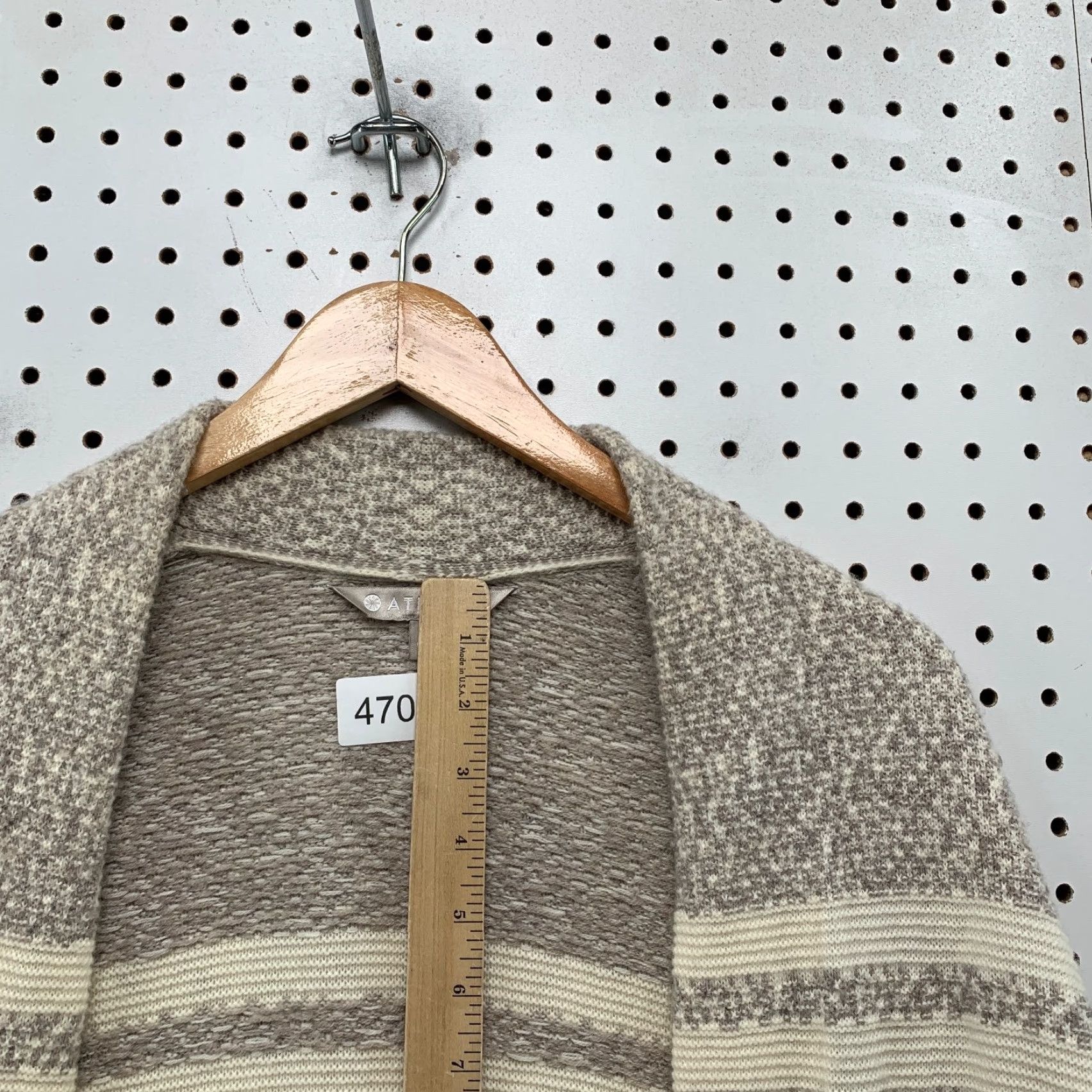Athleta Athleta Cardigan Sweater Womens Medium Beige Open Wrap Wool Cashmere Size M / US 6-8 / IT 42-44 - 6 Thumbnail