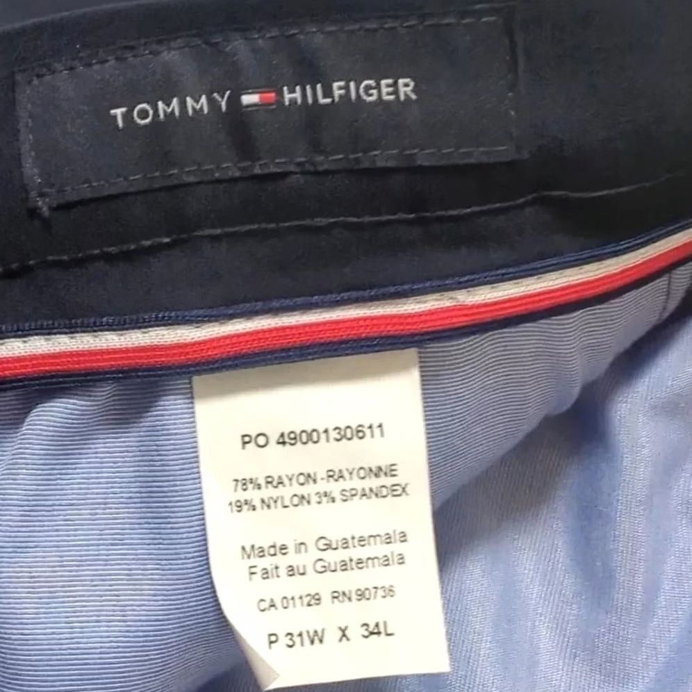 Tommy Hilfiger Tommy Hilfiger Men Navy Blue Chino Performance Straight Pant 32x33 THFLEX Size US 32 / EU 48 - 6 Thumbnail