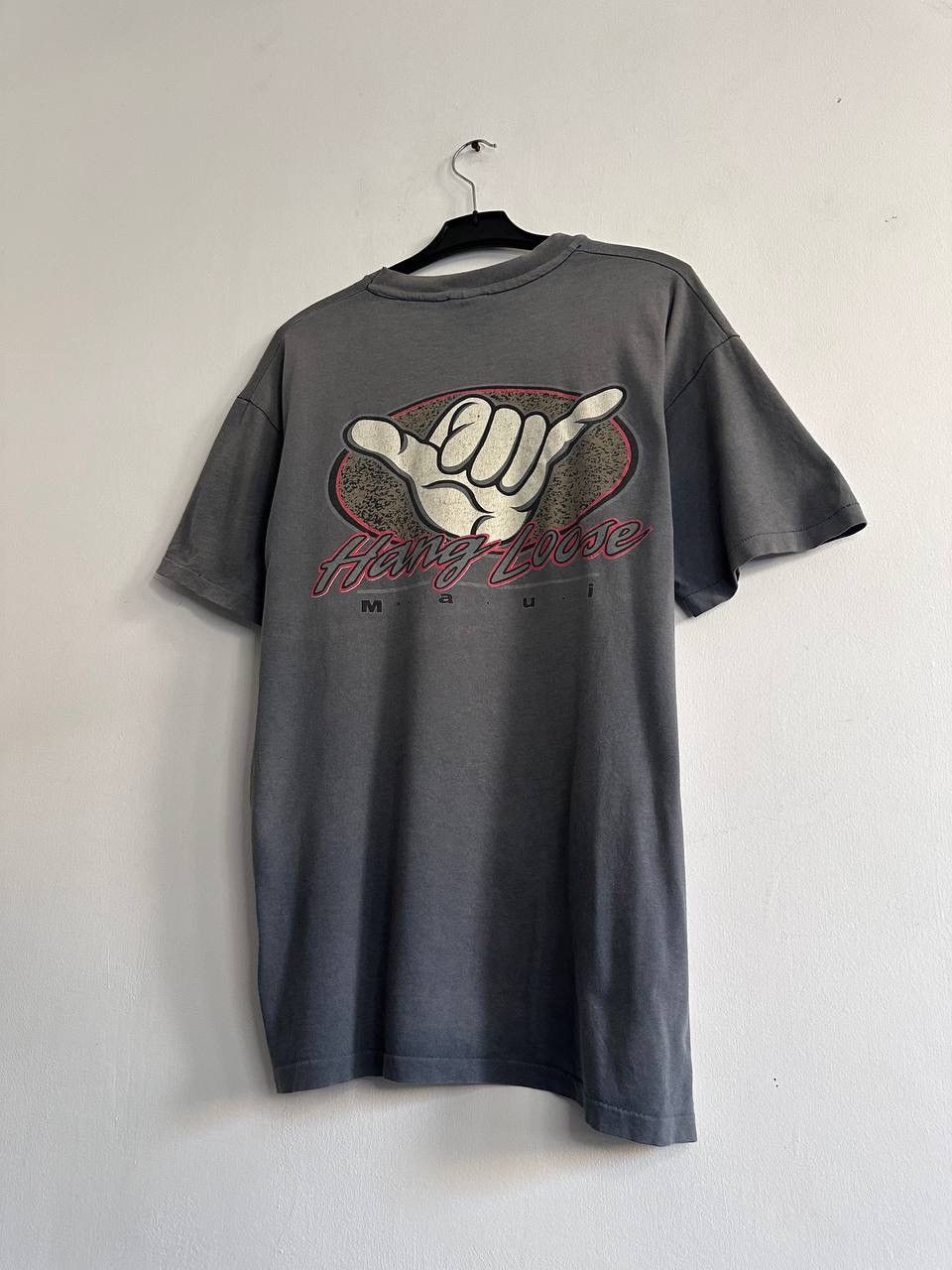 Anvil Vintage 90s Hang Loose Maui Tee Anvil USA Single Stitch Surf Size US XL / EU 56 / 4 - 1 Thumbnail