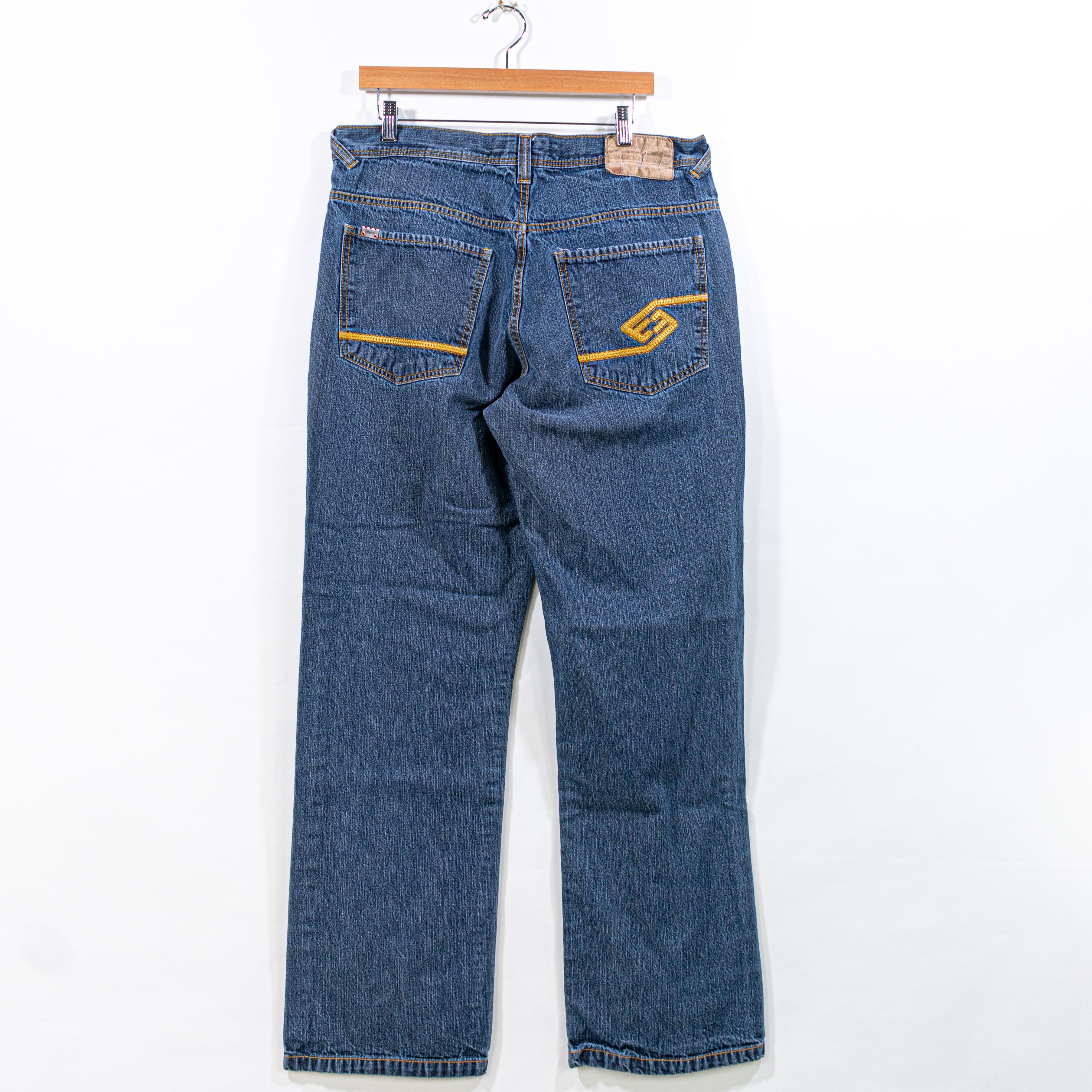 ENYCE Hip Hop Baggy Jeans Y2K Embroidered Skater Wide Leg