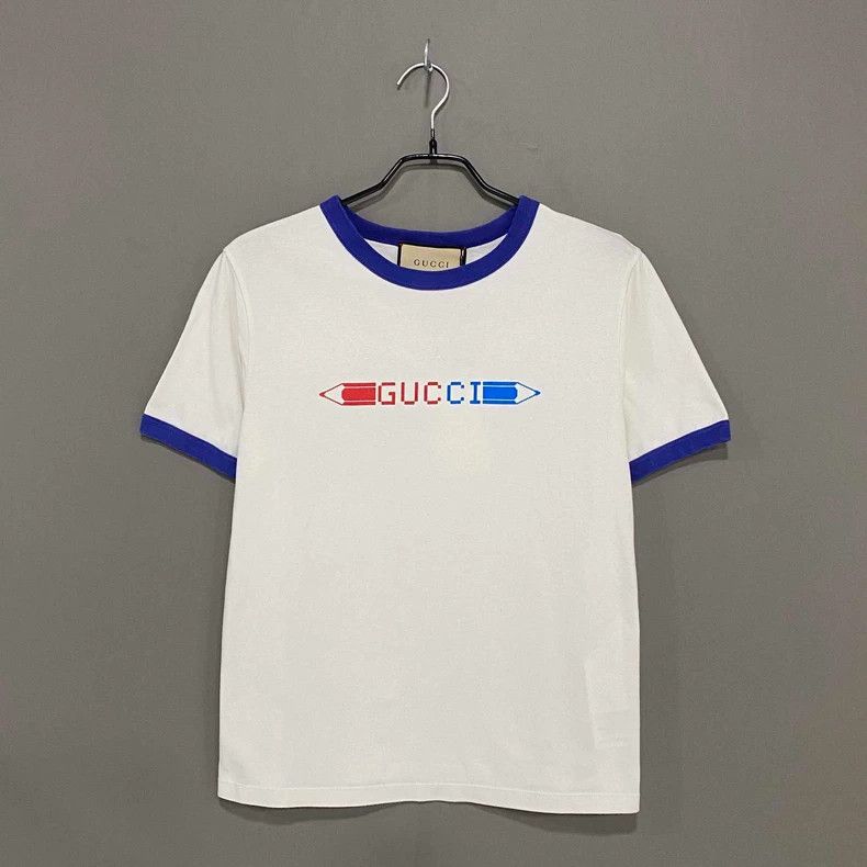 Gucci Gucci 24 colorful logo short sleeves Size L / US 10 / IT 46 - 1 Thumbnail