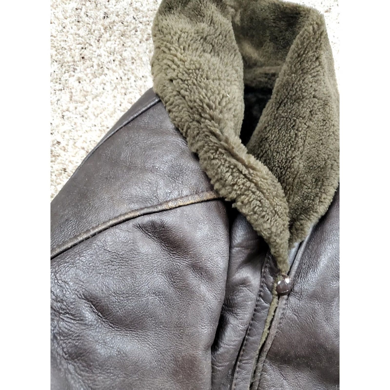 Andrew Marc VINTAGE Andrew Marc Coat Womens Long Button Up Brown Fur Lining Leather Overcoat 90s Medium Casual Mens? Women Size M / US 6-8 / IT 42-44 - 6 Thumbnail