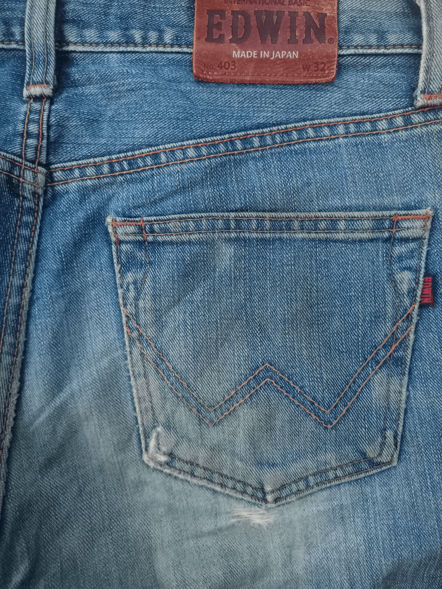 Edwin × Japanese Brand Vintage Edwin Japan Blue Wash Distressed Loose Jeans Size US 32 / EU 48 - 9 Thumbnail