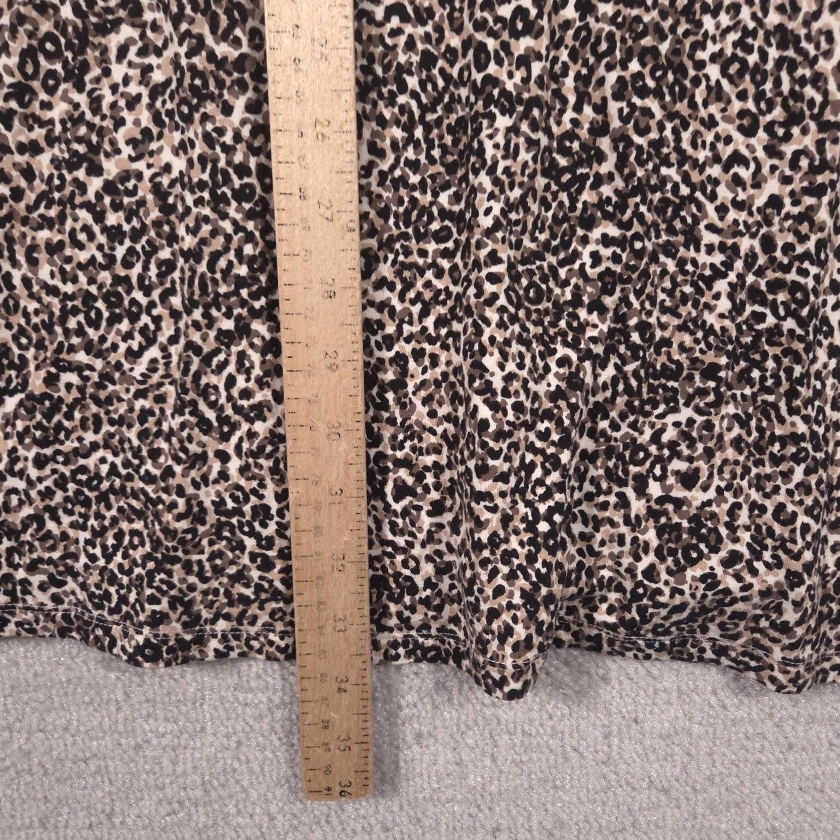 Old Navy Old Navy Dress Womens Medium Brown Leopard Print Swing Long Sleeve Scoop Neck Dress Size M / US 6-8 / IT 42-44 - 6 Thumbnail