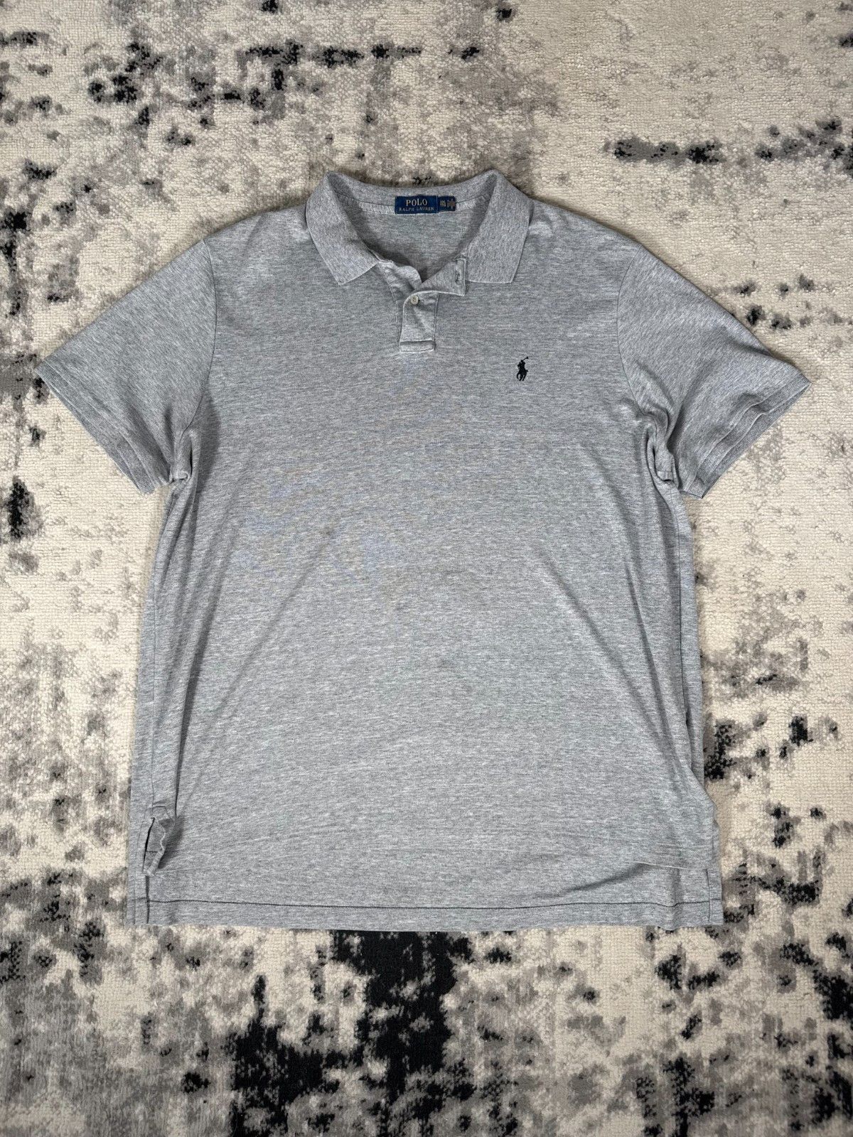 Polo Ralph Lauren Vintage Polo Ralph Lauren Grey Soft Cotton Polo Shirt Size US XXL / EU 58 / 5 - 1 Thumbnail