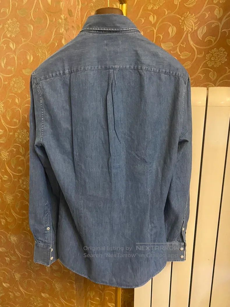 Brunello Cucinelli Brunello Cucinelli Denim Shirt, Sea Island Cotton Size US S / EU 44-46 / 1 - 3 Thumbnail