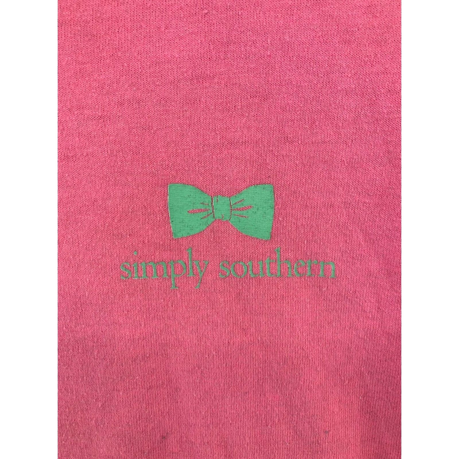 Pinko VINTAGE Simply Southern Womens T-Shirt Adult Large Pink Graphic Beach Casual Cotton 90s Womens Size L / US 10 / IT 46 - 4 Thumbnail